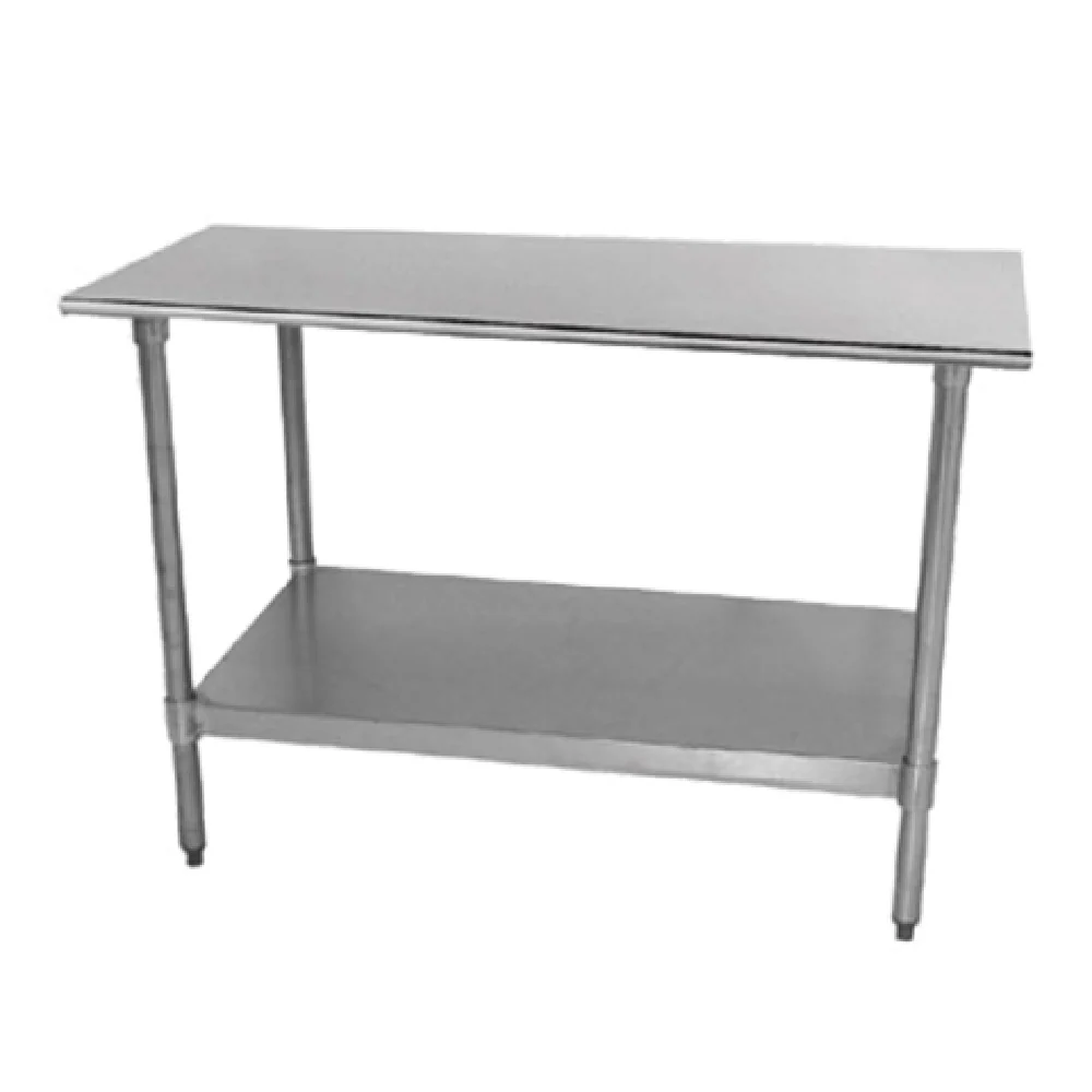Advance Tabco TTS-308-X 96 Inch Work Table 18 Gauge Stainless Steel Top with Undershelf