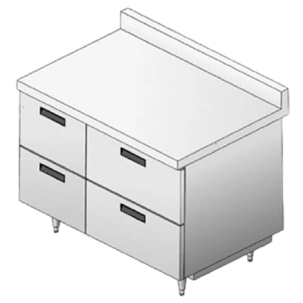 Delfield F16DD46 46 Inch Utility Stand Drawer Base Stainless Steel with 4 Drawers