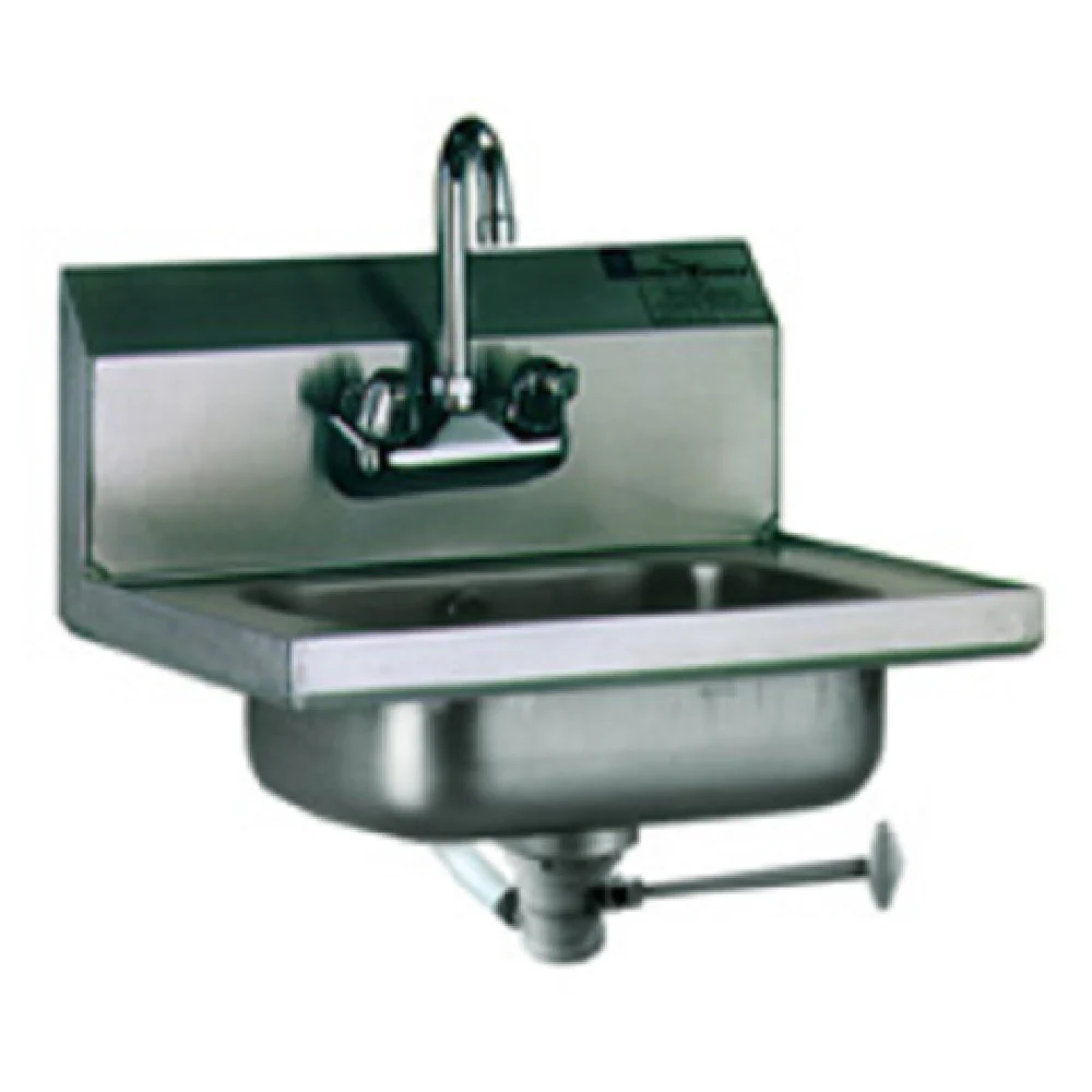 Eagle HSA-10-FO 14 Inch Hand Sink Wall Mount with Gooseneck Faucet Stainless Steel