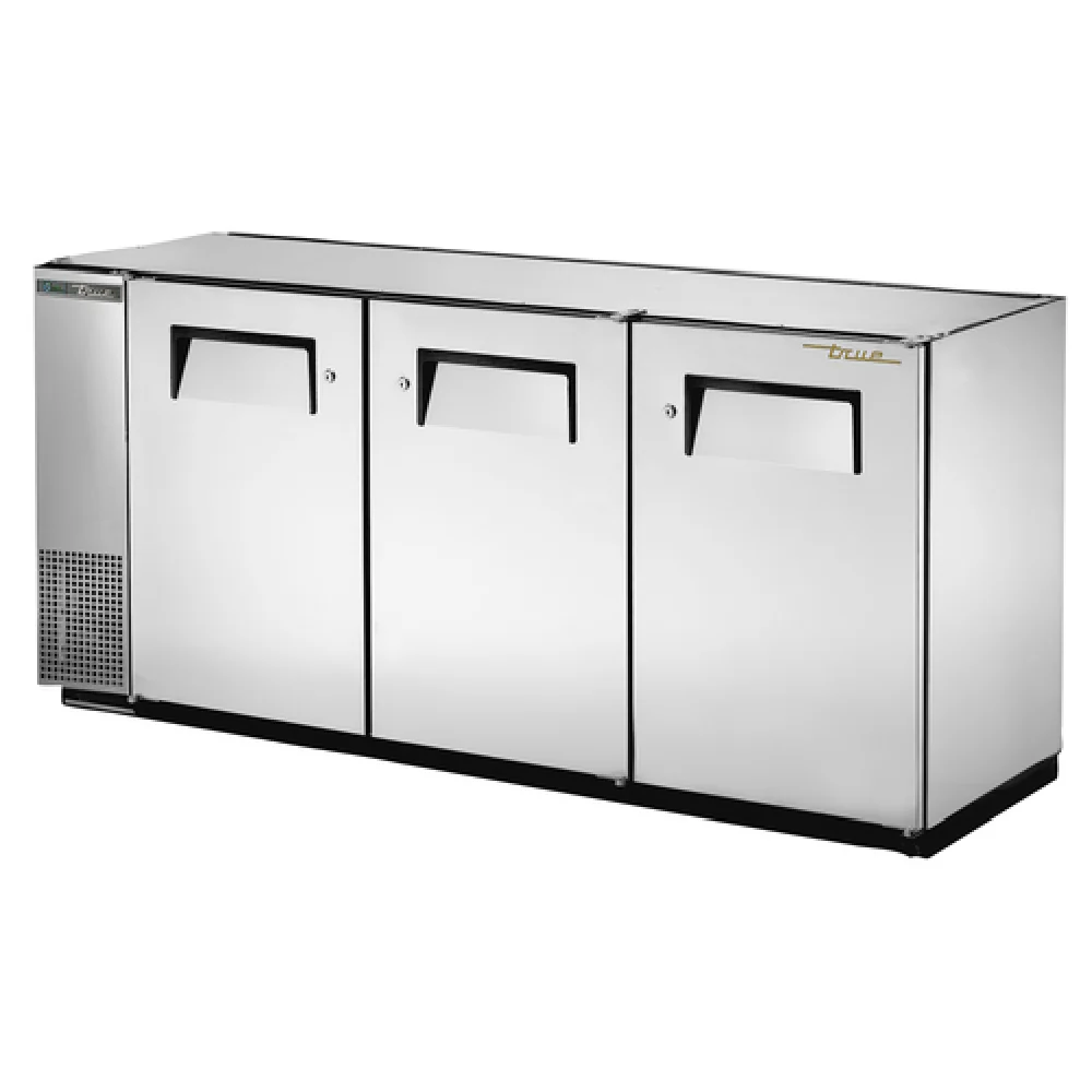 True Refrigeration TBB-24GAL-72-S-HC 72 Inch Stainless Steel Refrigerated Back Bar Cabinet