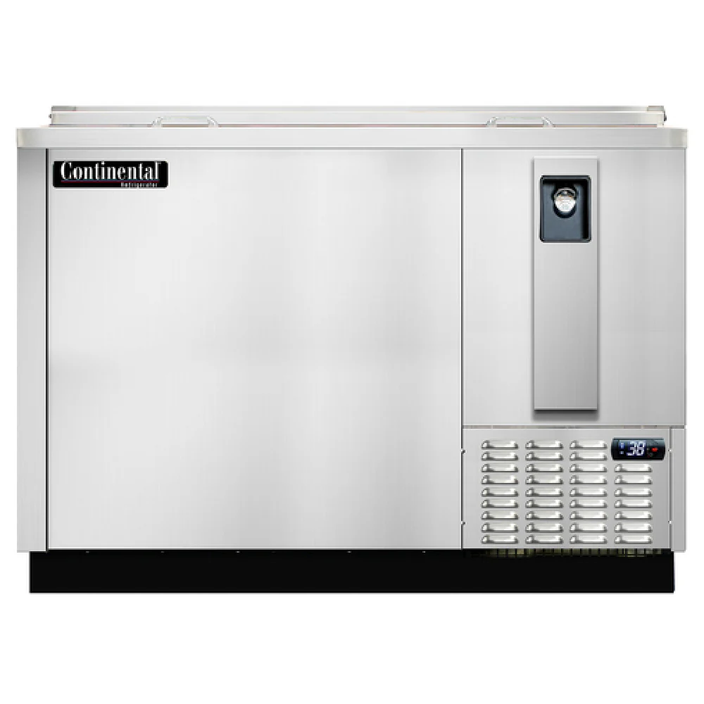 Continental Refrigerator BC50NSS 50 Inch Countertop Bottle Cooler Stainless Steel with 2 Slide Back Lids Continental Refrigerator BC50NSS 50 Inch Countertop Bottle Cooler Stainless Steel with 2 Slide Back Lids