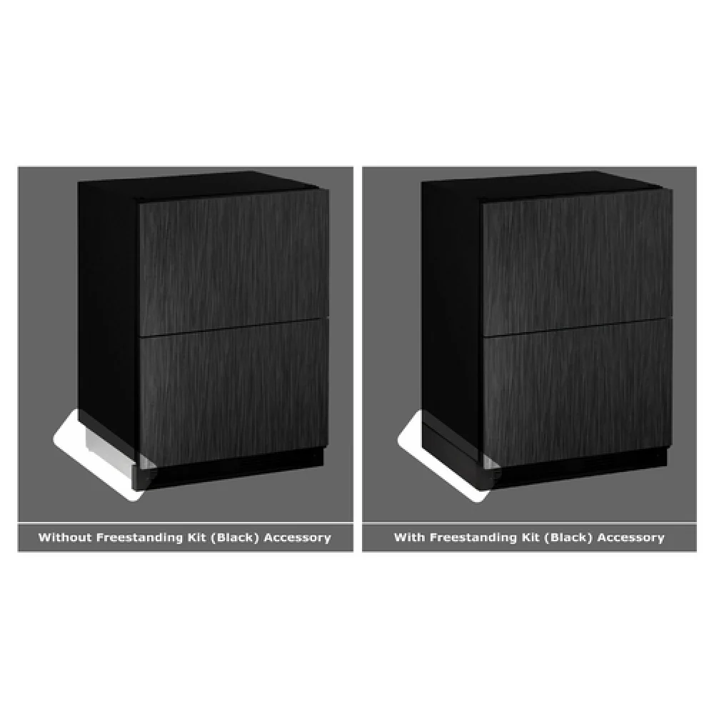 U-Line Corporation ULAFREESTANDB 24 Inch Free Standing Equipment Stand Black