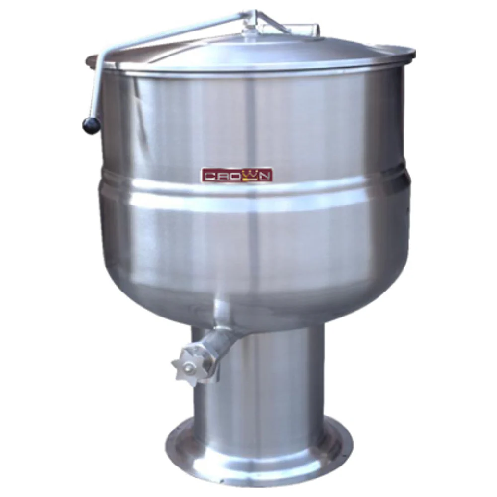 Crown Steam DP-20 20 Gallon Direct Steam Stationary Kettle 316 Stainless Steel Crown Steam DP-20 20 Gallon Direct Steam Stationary Kettle 316 Stainless Steel