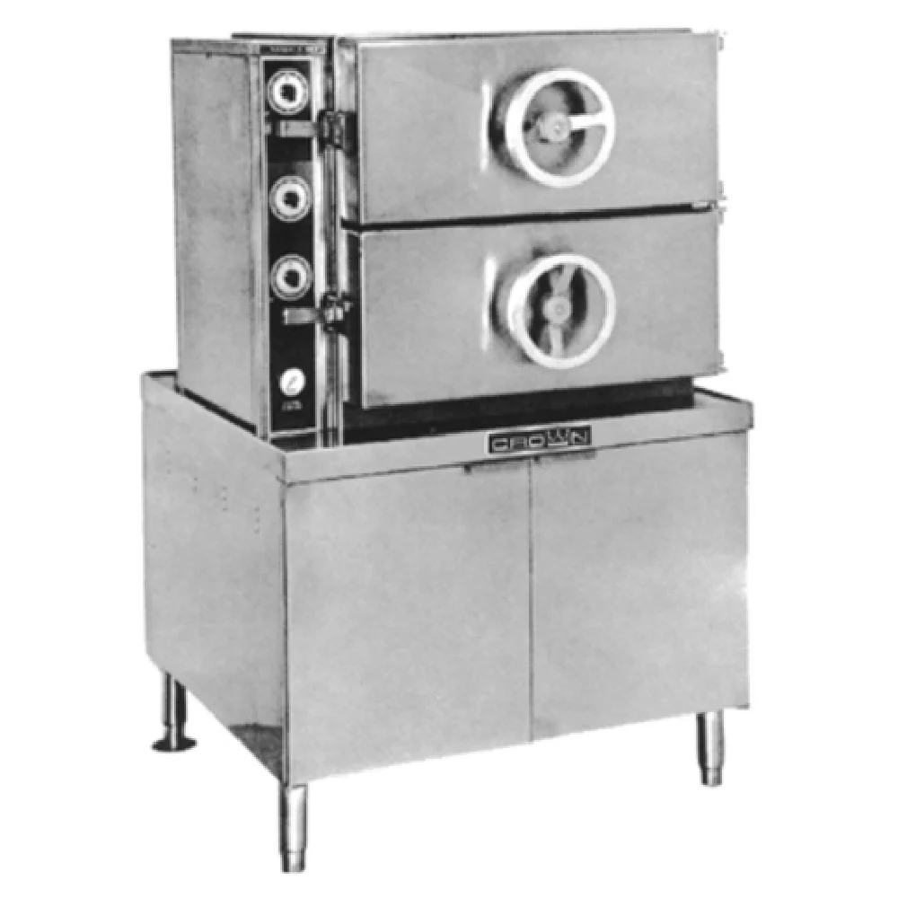 Crown Steam GDA-3_LP 36 Inch Gas Do-All Dual-Pressure Steamer with 3 Compartments Crown Steam GDA-3_LP 36 Inch Gas Do-All Dual-Pressure Steamer with 3 Compartments