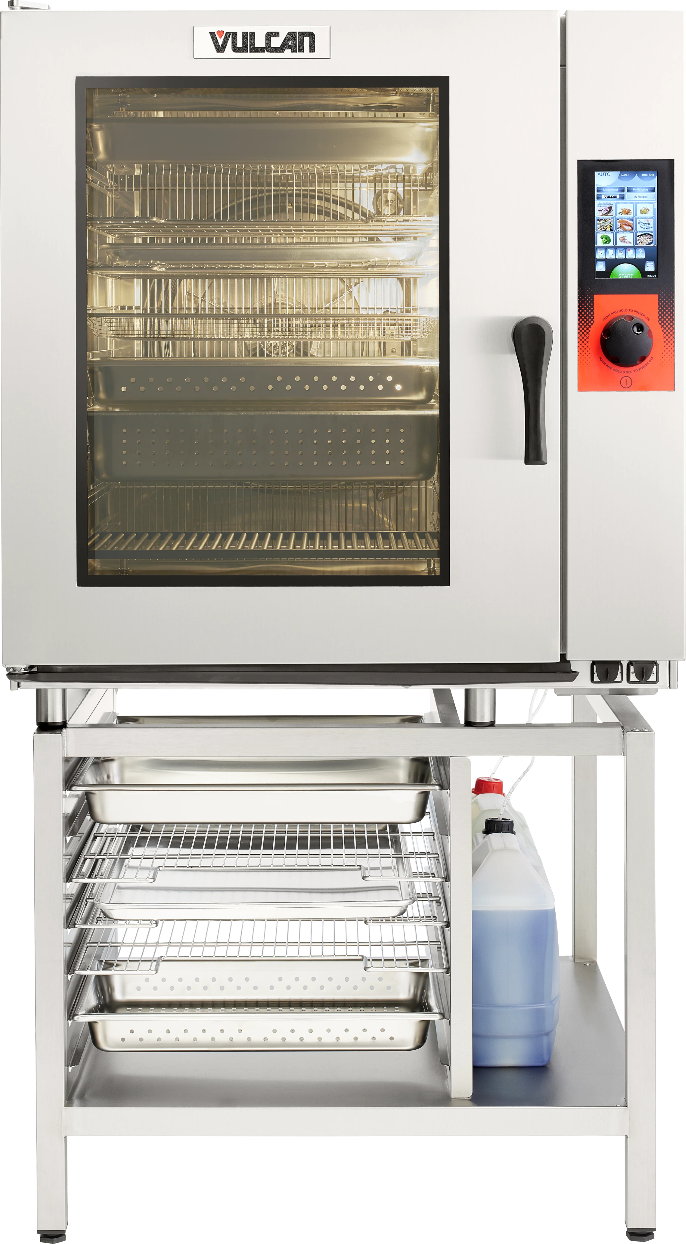 Vulcan TCM-102G-NAT/LP 36 Inch Gas Combi Oven 10 Level Boilerless 156000 BTU Vulcan TCM-102G-NAT/LP 36 Inch Gas Combi Oven 10 Level Boilerless 156000 BTU