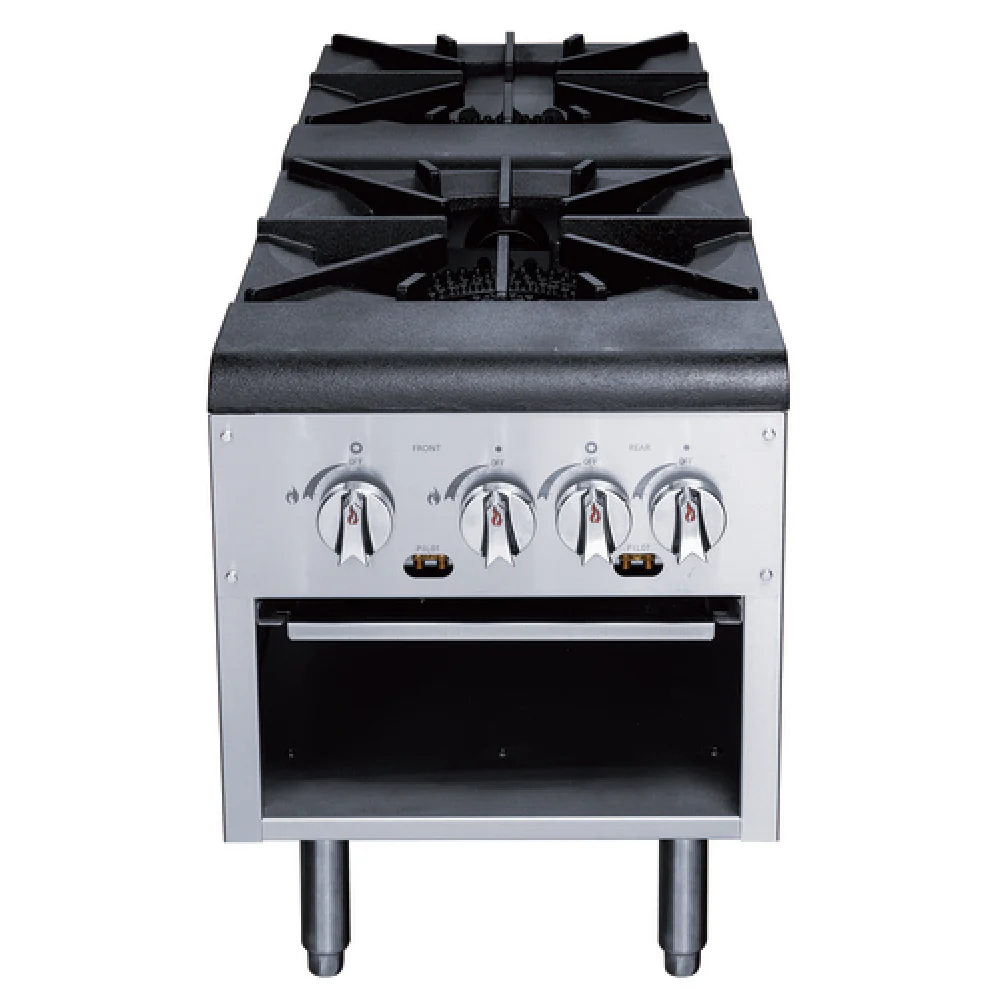Dukers Appliance Co. USA Ltd. DCSP2 18 Inch Gas Stock Pot Range 2 Burner 160000 BTU