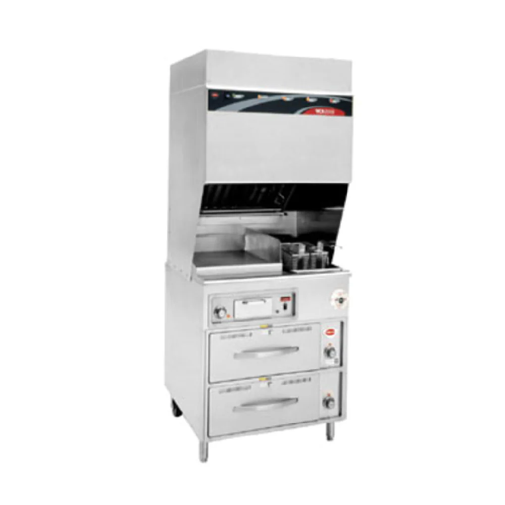 Wells WV-FGRW_240/60/3 42 Inch VCS2000 Ventless Electric Range with Fryer and Griddle