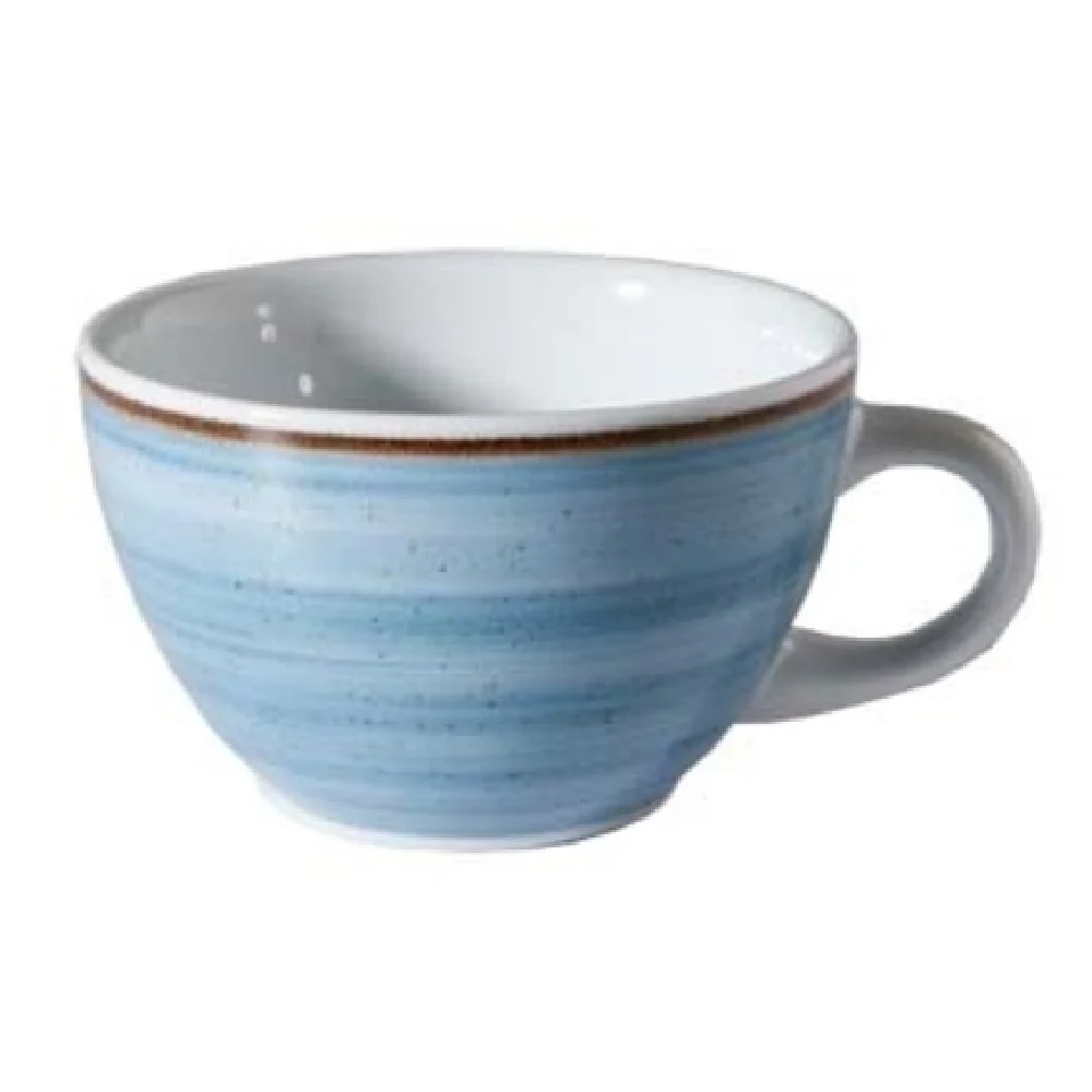 GET Enterprises PA1604904424 8.8 Oz Tea Cup with Handle Porcelain Blue