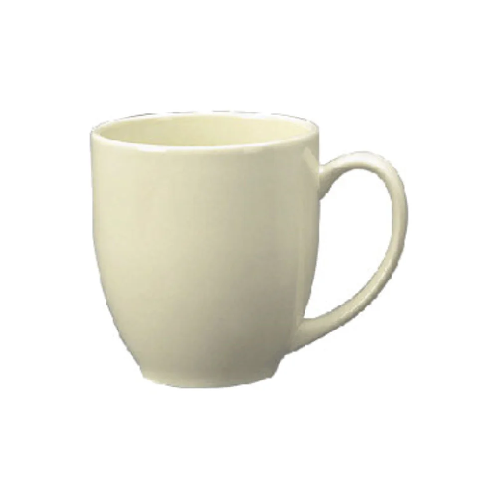 International Tableware 81376-01 14 Oz Bistro Cup with Handle Ceramic White