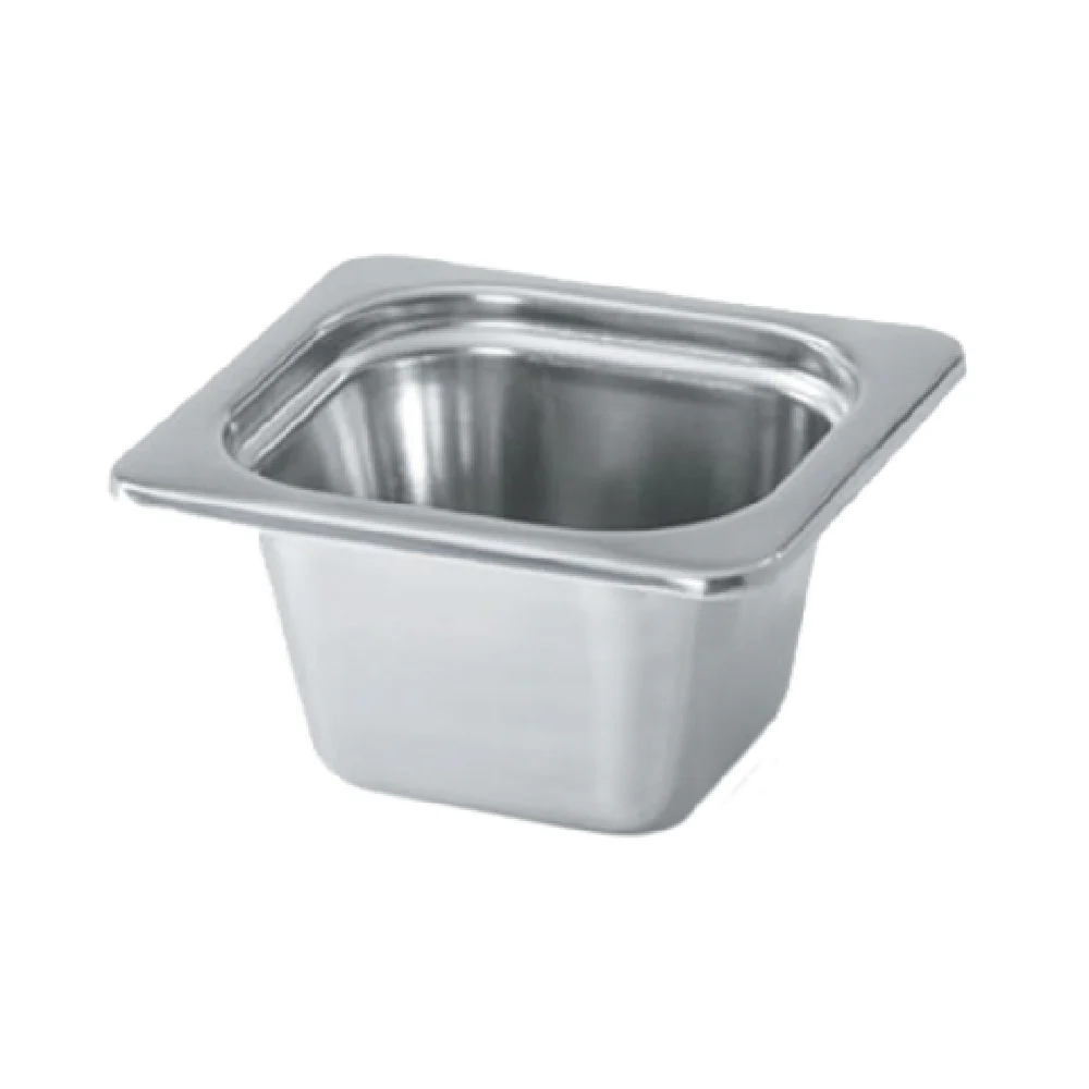 Vollrath 8266205 6-1/2 Inch 1/6 Size Plain Steam Table Pan Stainless Steel with NSF