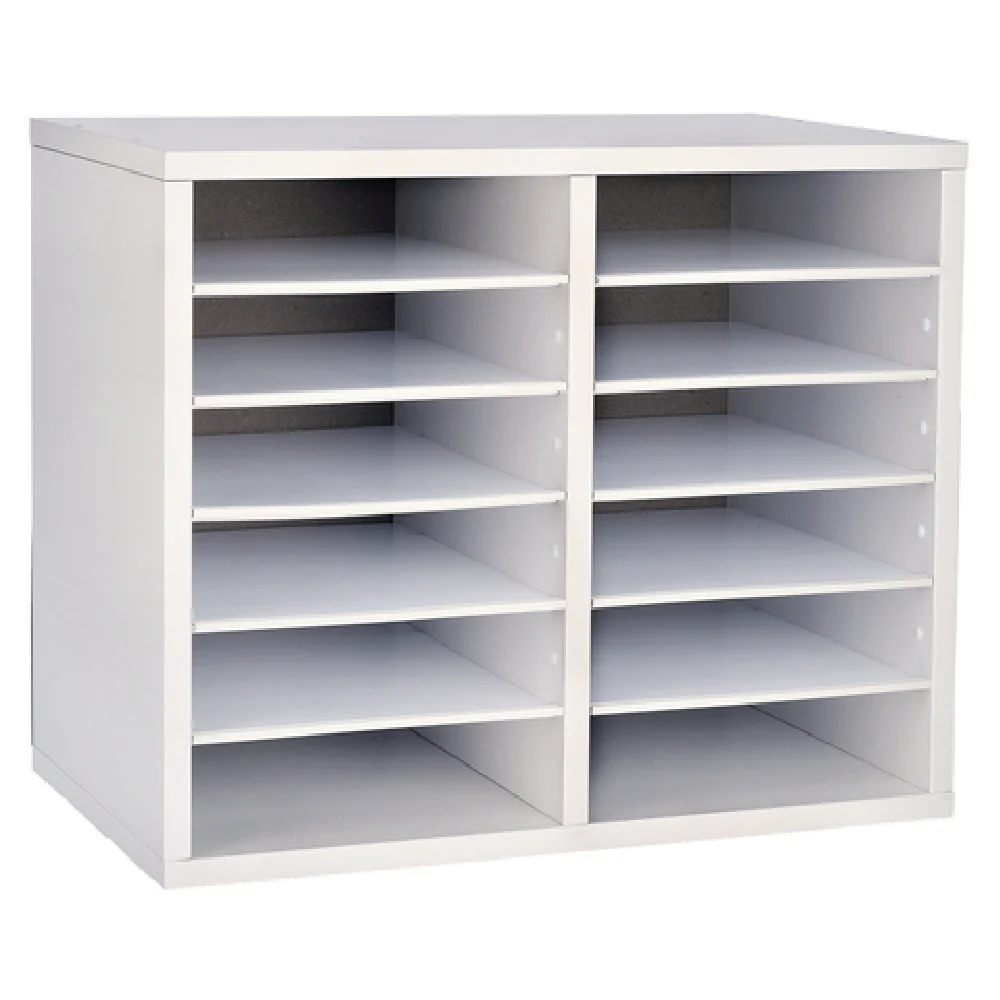 Alpine Industries ADI500-12-WHI 20 Inch Adjustable Literature Organizer Wood White Alpine Industries ADI500-12-WHI 20 Inch Adjustable Literature Organizer Wood White