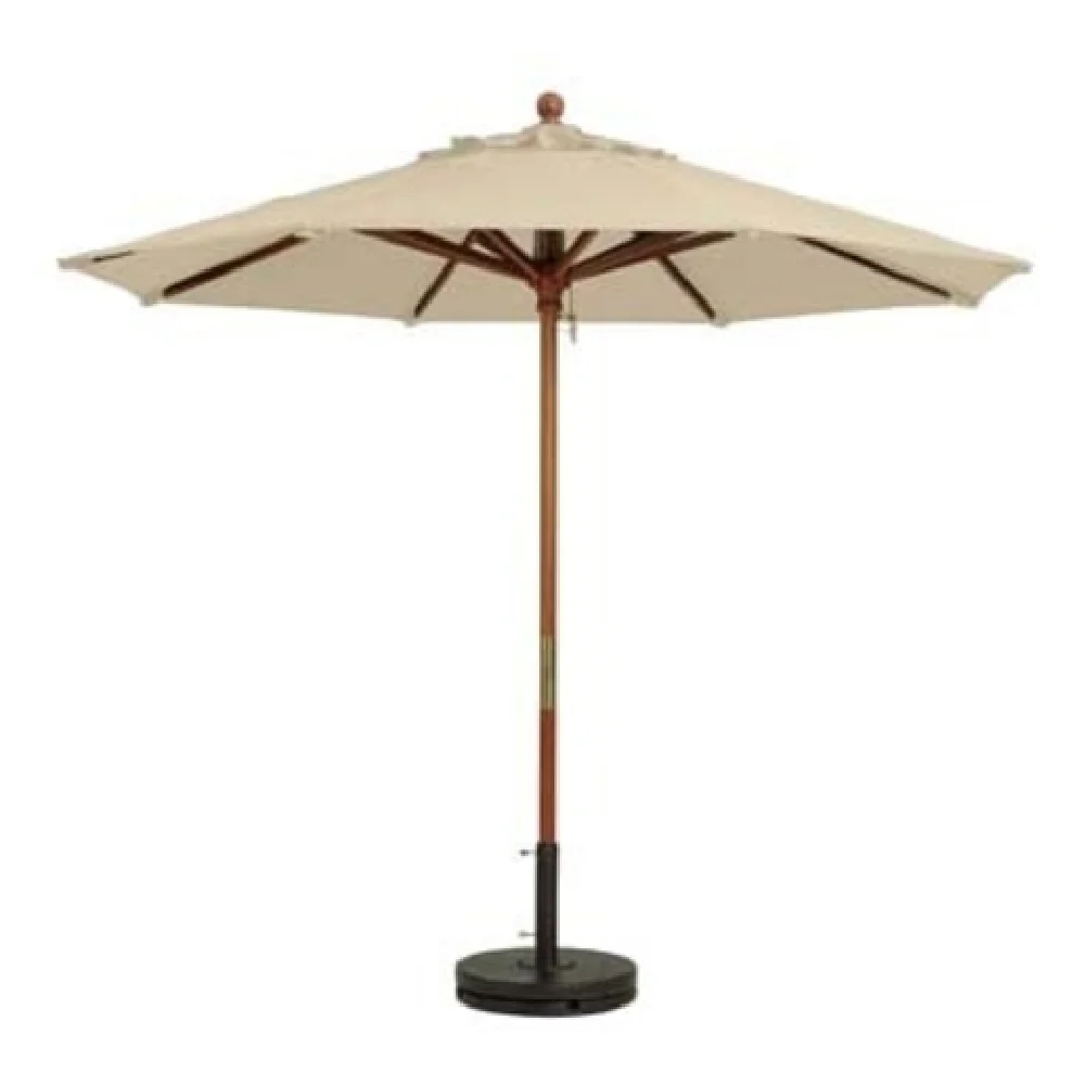 Grosfillex 98910331 9 Ft Round Top Umbrella with Outdura Fabric Khaki Grosfillex 98910331 9 Ft Round Top Umbrella with Outdura Fabric Khaki