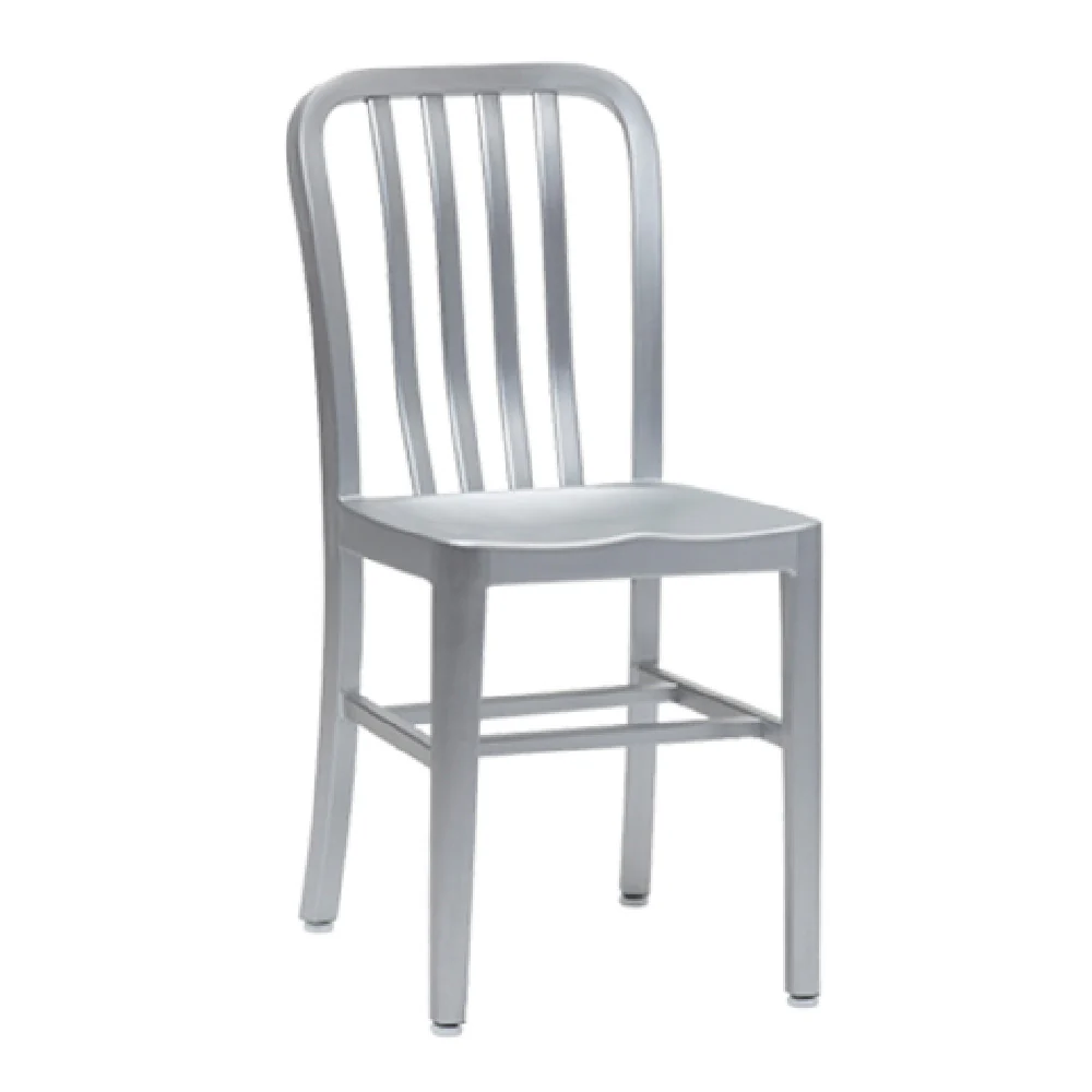 emuamericas, llc A1004-96 15 Inch Anna Side Chair Slat Back Saddle Seat Aluminum emuamericas, llc A1004-96 15 Inch Anna Side Chair Slat Back Saddle Seat Aluminum