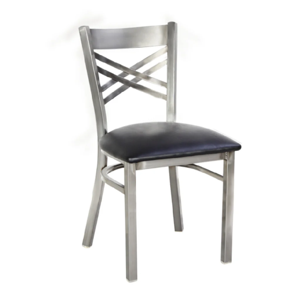 JMC Furniture X SERIES CHAIR CLEAR COAT VINYL 17 Inch Metal Chair X Back JMC Furniture X SERIES CHAIR CLEAR COAT VINYL 17 Inch Metal Chair X Back
