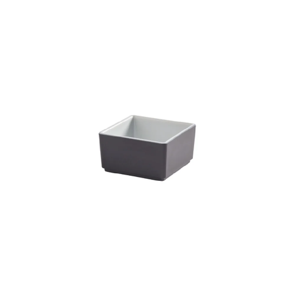 American Metalcraft UBS10GE 10 Oz Gray Square Bowl Melamine BPA Free