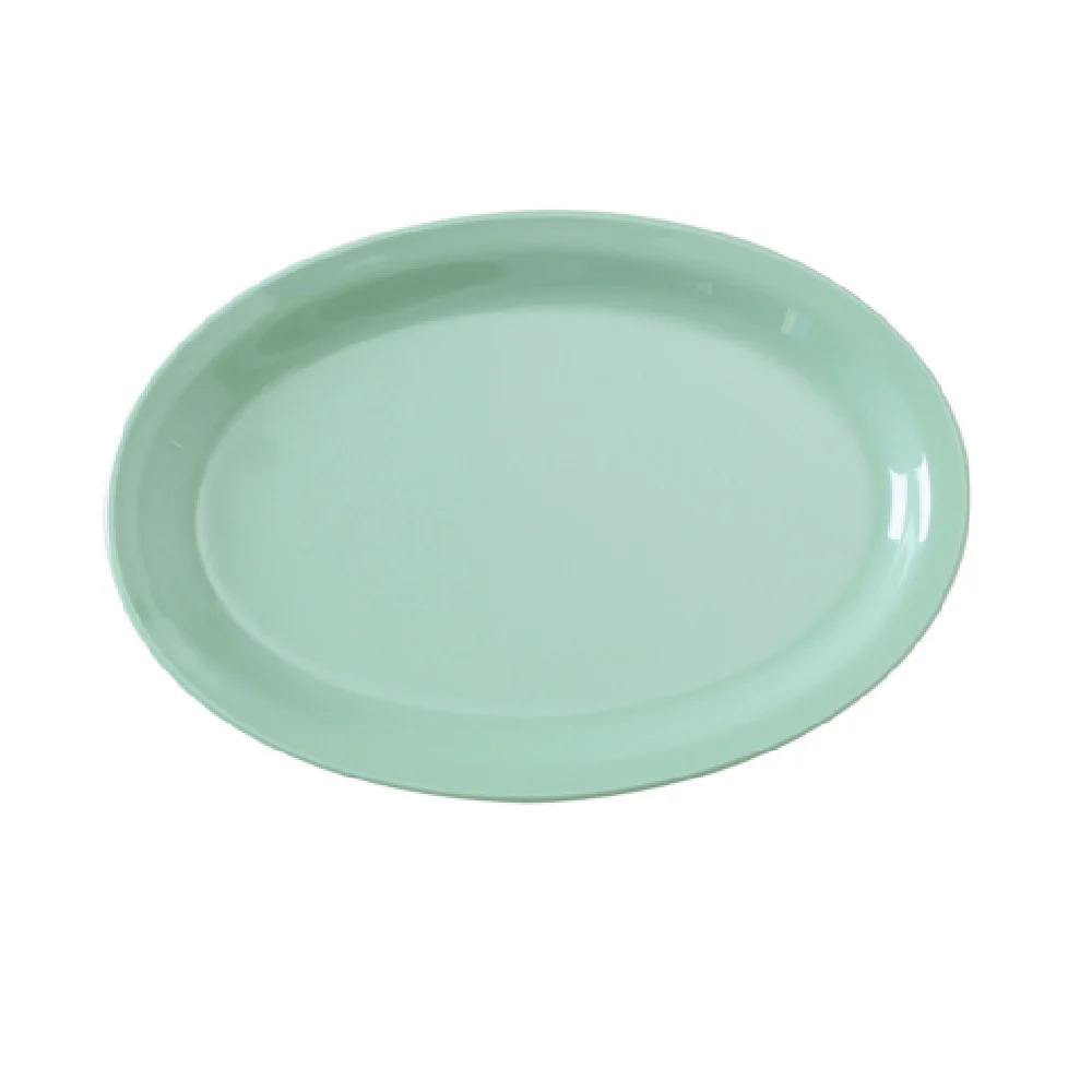Yanco NS-513G 13 Inch Platter Green Narrow Rim Melamine NSF Dishwasher Safe Yanco NS-513G 13 Inch Platter Green Narrow Rim Melamine NSF Dishwasher Safe