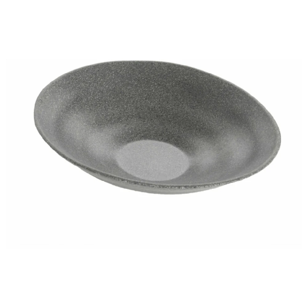 GET Enterprises ZEA100 98 Oz Oval Bowl Dishwasher Safe Melamine Stone Grey