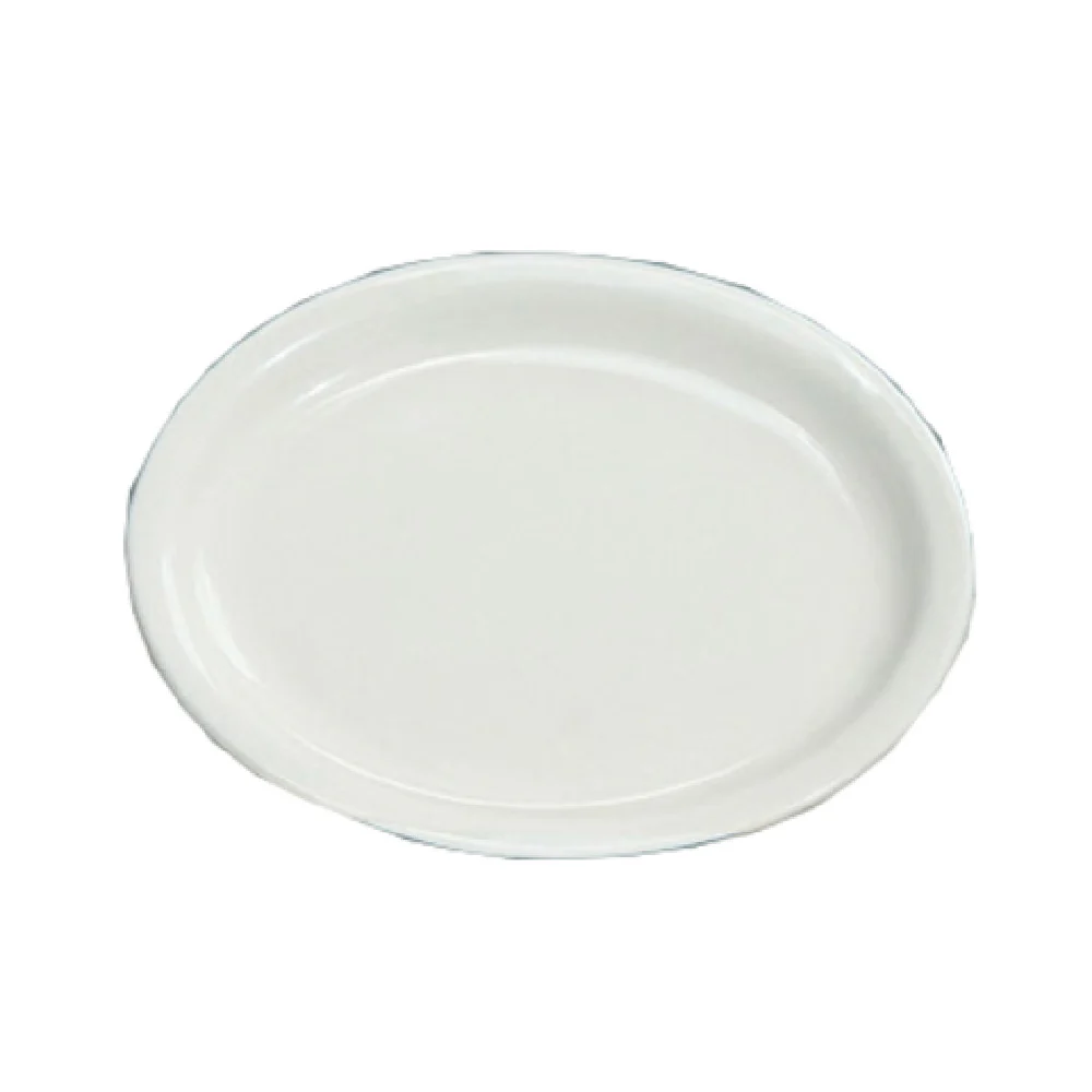 Yanco NR-41 8-5/8 Inch Length Oval Platter Ceramic with Narrow Rim