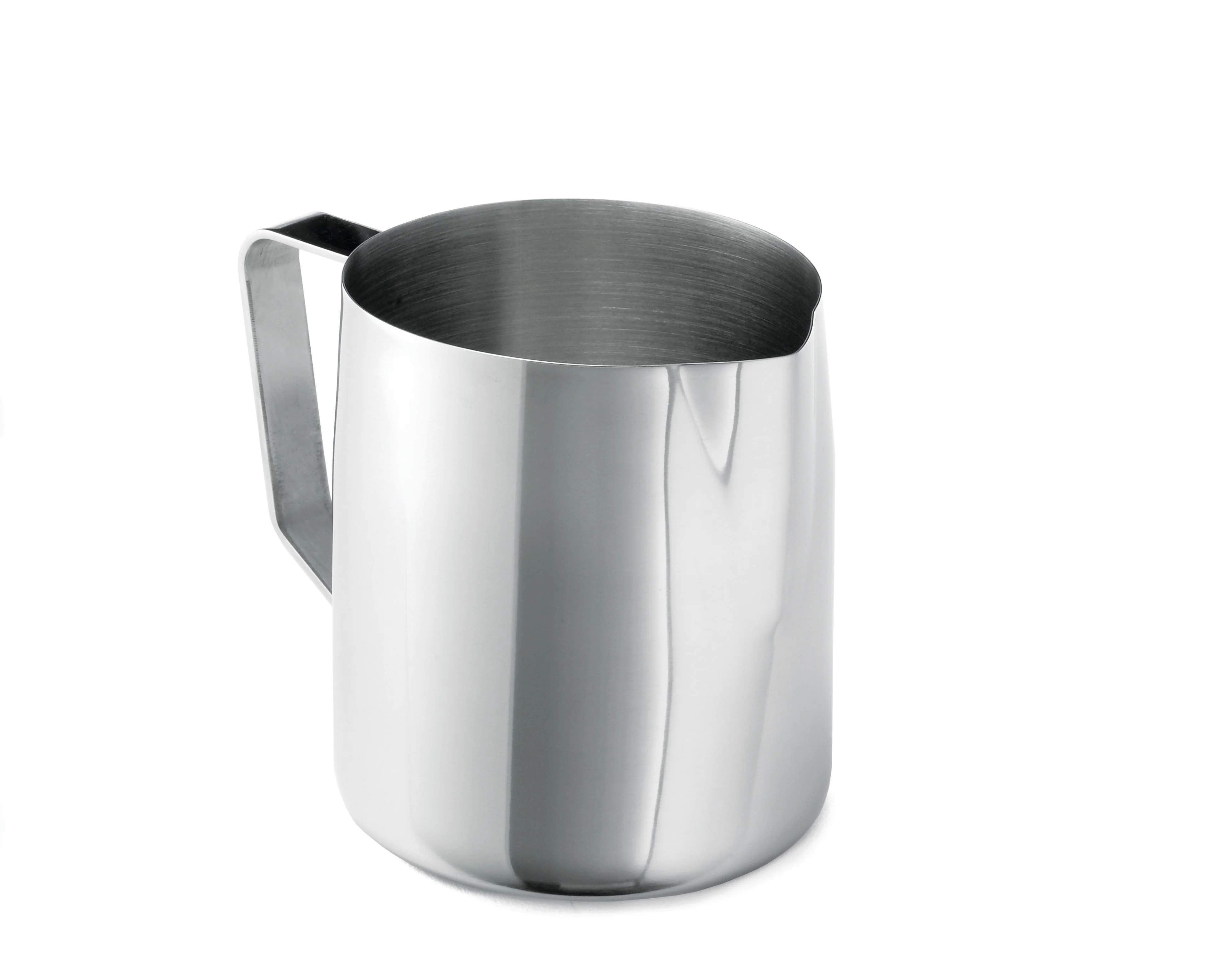 Tablecraft 2024 24 Oz Frothing Cup Stainless Steel Mirror Finish with Handle