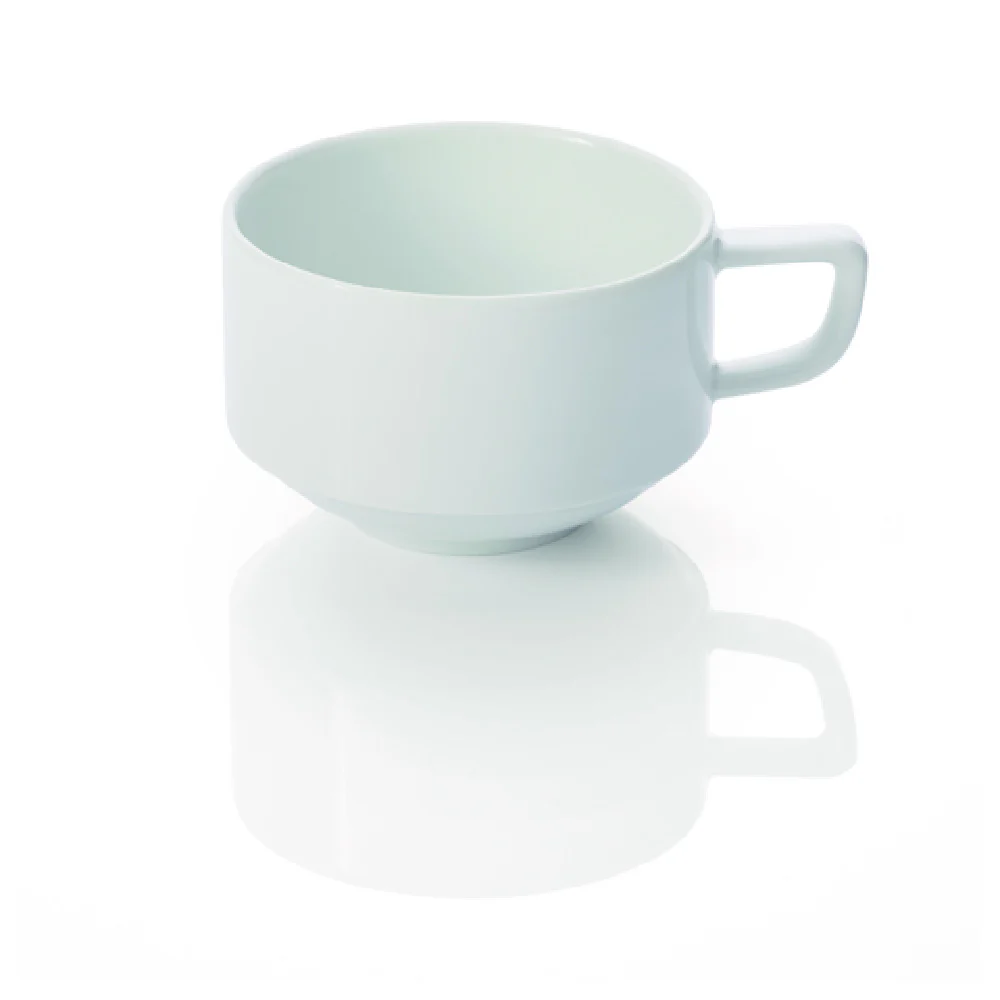 BauscherHepp 52.1005.5128 9.5oz Cup Porcelain White Non-Stackable