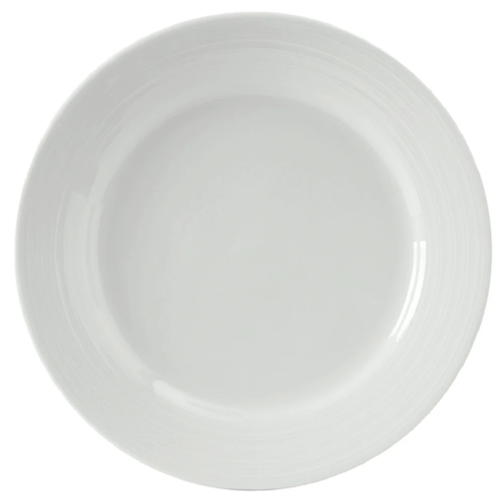 Tuxton FPA-104 10-1/2 Inch Diameter Round Plate Porcelain Lead-Free White