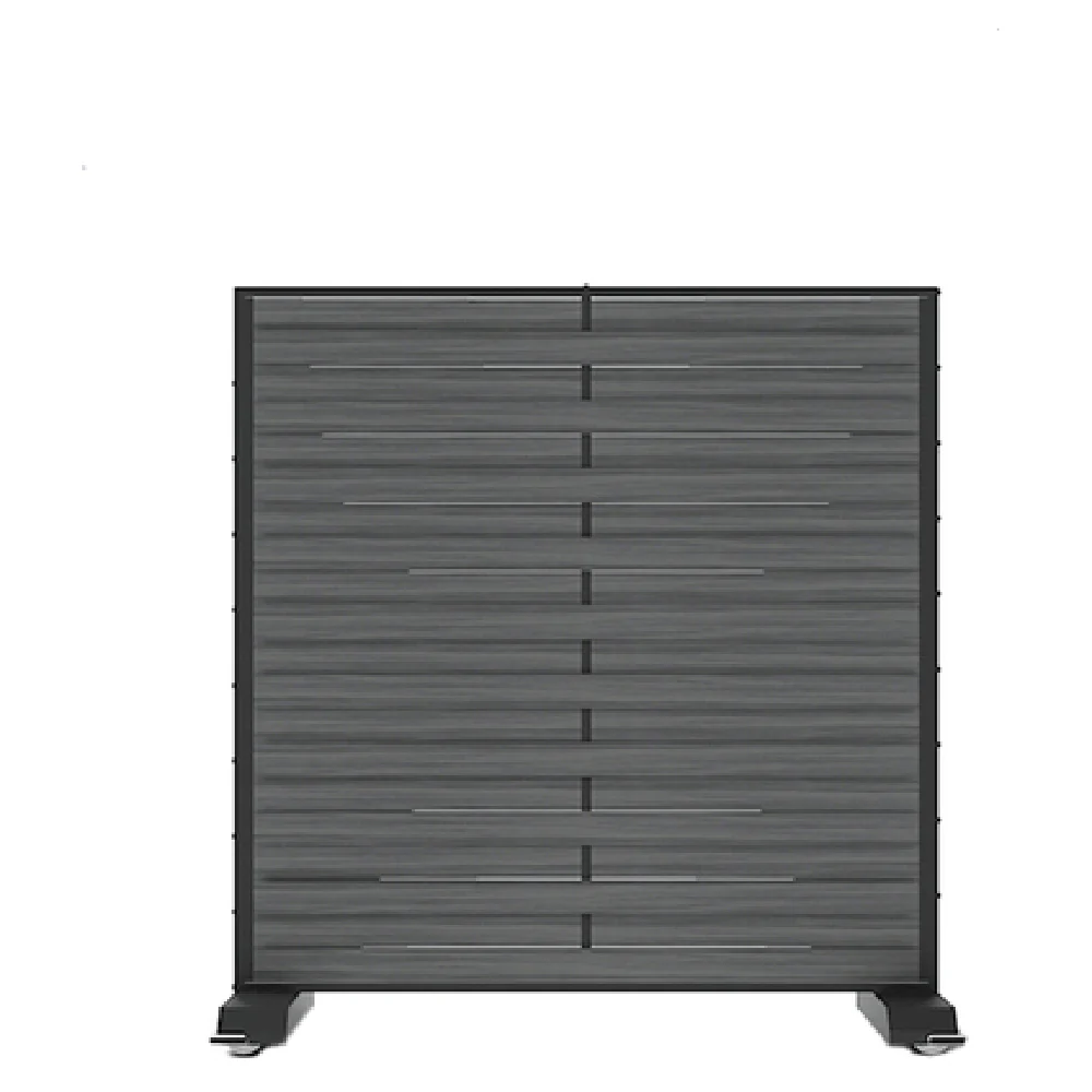 Forbes Industries 7876-6 73-3/4 Inch Aspen Series Mobile Partition with Hardwood Slats and Steel Frame