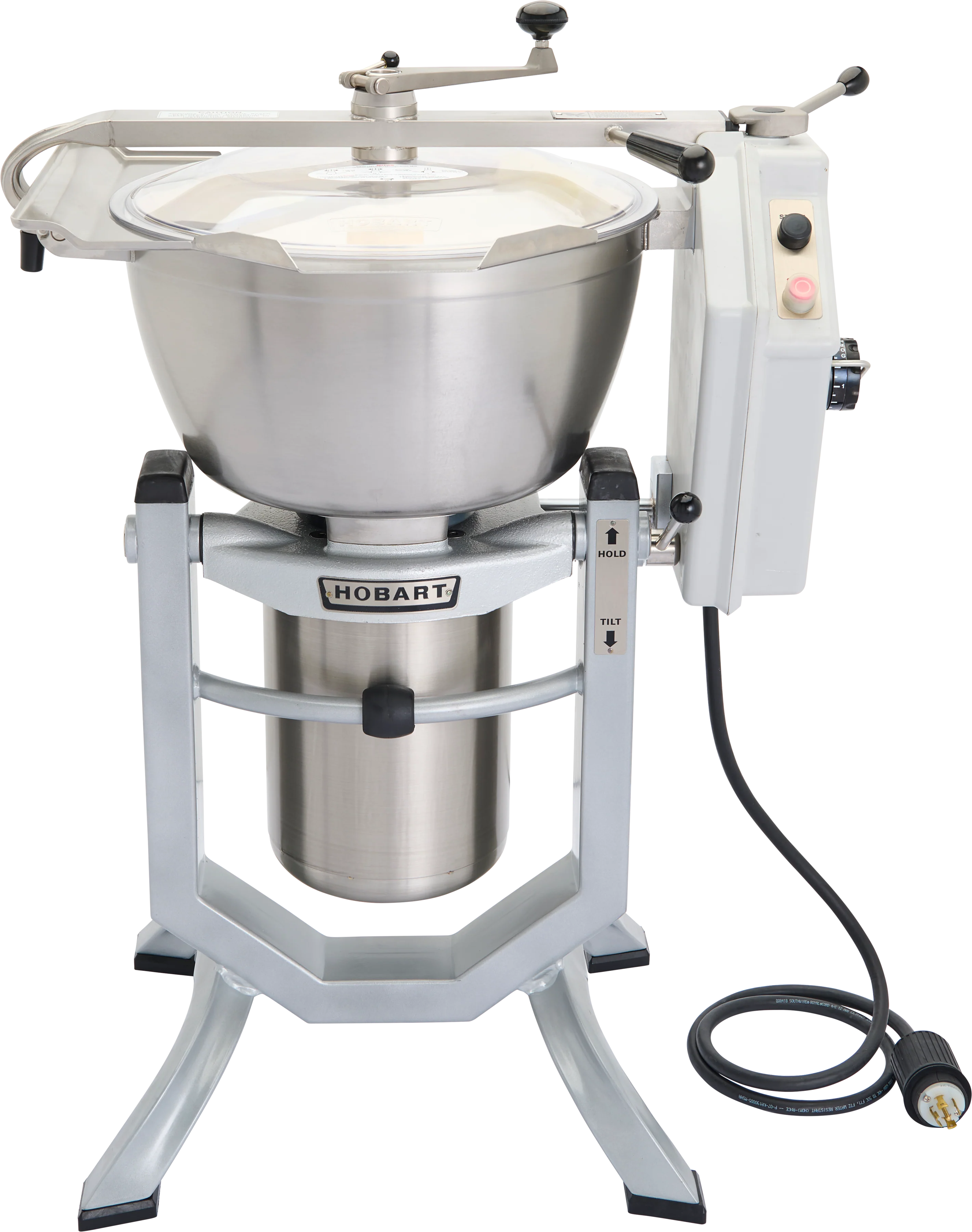Hobart HCM450+BUILDUP 45 Qt Stainless Steel Mixer Floor Model Electric with Removable Baffle Arm