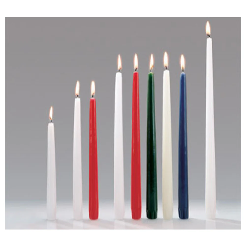 Hollowick TP12W-12DZ 12 Inch Unwrapped White Wax Taper Candle 12 Packs