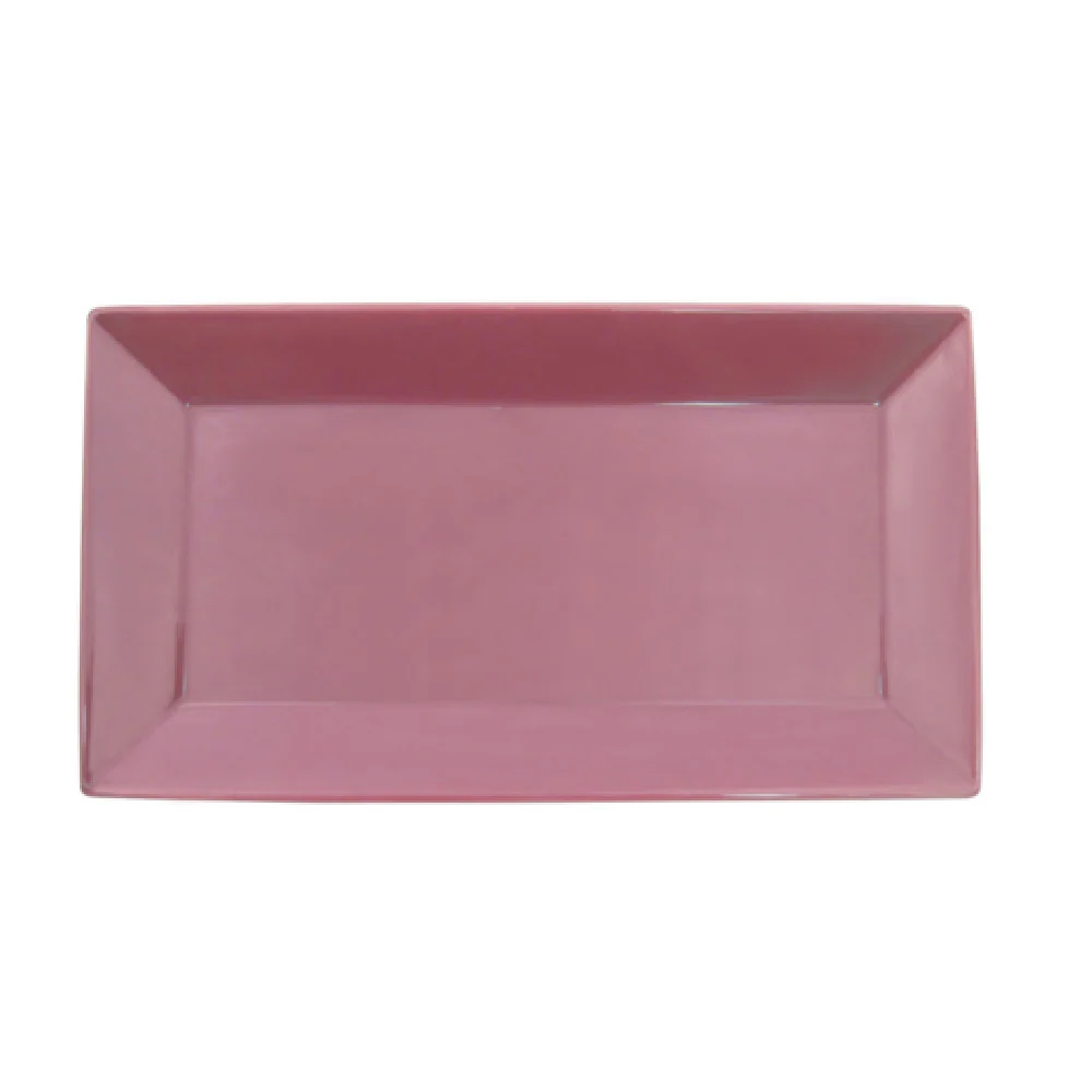 CAC China KC-14-PLM 13 Inch Color Arts Platter Rectangular Ceramic with Descriptors