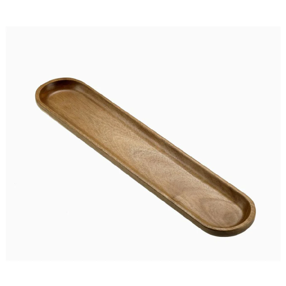 Tableware Solutions USA S5016 23-1/2 Inch Oval Hand Wash Acacia Wood Tray