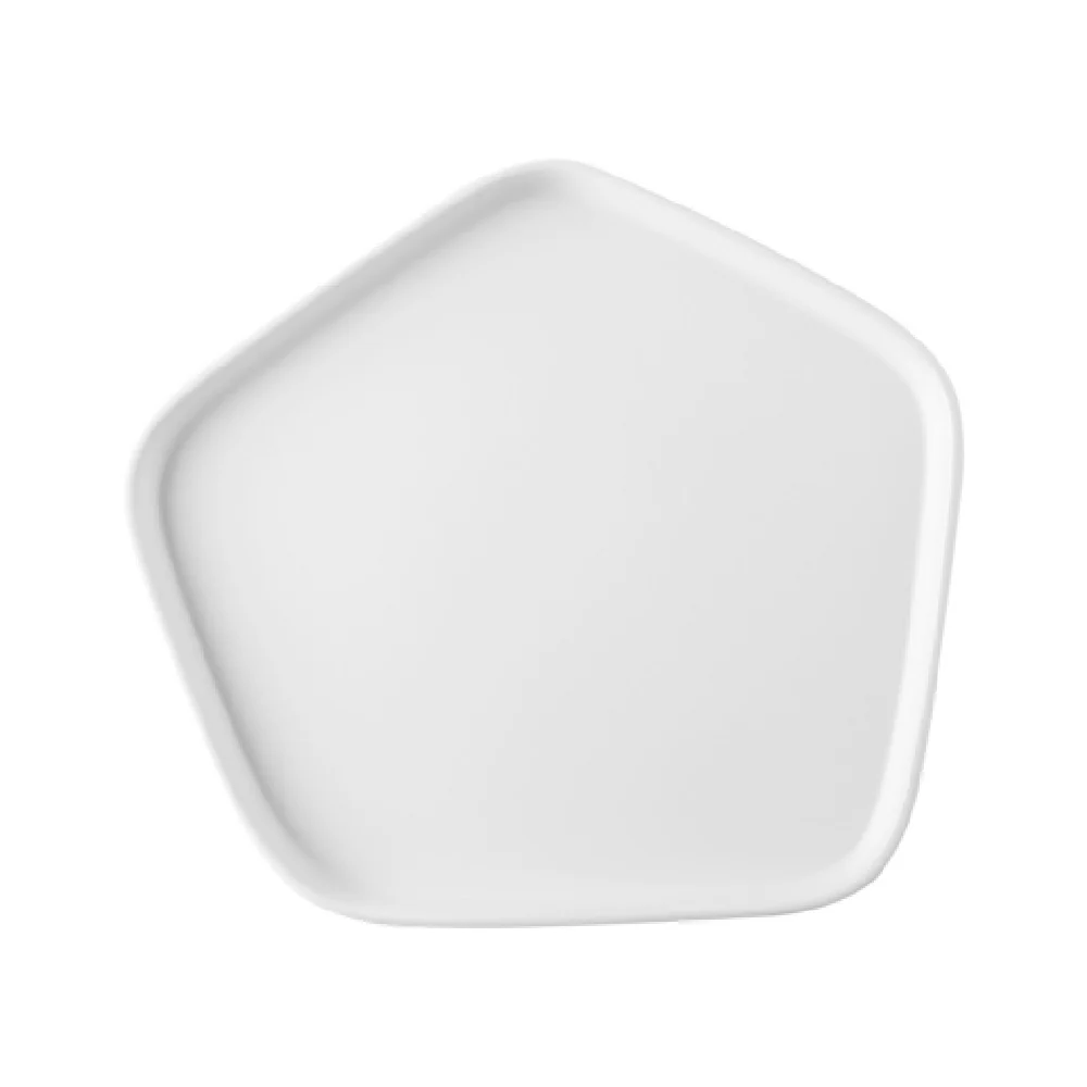 CAC China XPTN-11-W 11 Inch Pentagon Plate Matte White Pack of 24 CAC China XPTN-11-W 11 Inch Pentagon Plate Matte White Pack of 24