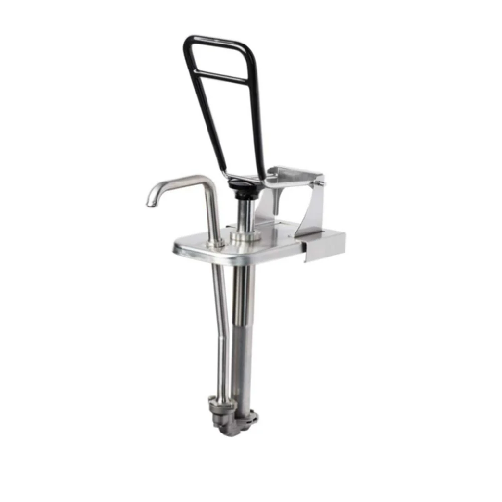 Server Products 80879 4.5 Inch Condiment Syrup Pump Manual Lever Stainless Steel with Adjustable Portions
