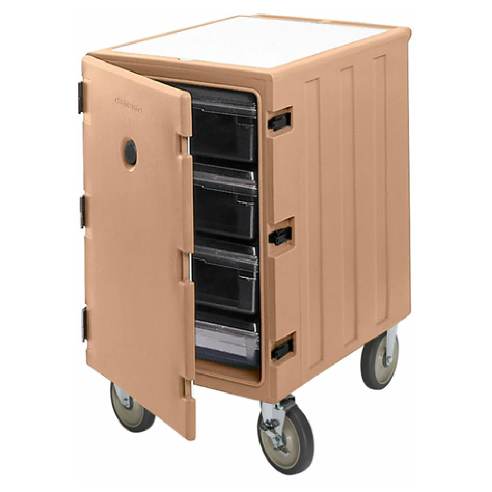 Cambro 1826LBC157 32 Inch Food Storage Cart with Removable Cutting Board Coffee Beige