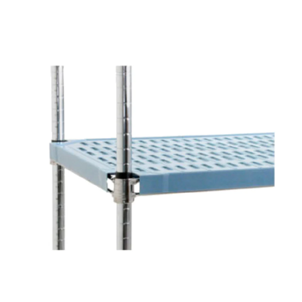 Eagle QPF-2436C-BS 36 Inch Solid Shelf Mat with Chrome Frame Blue Polymer Eagle QPF-2436C-BS 36 Inch Solid Shelf Mat with Chrome Frame Blue Polymer