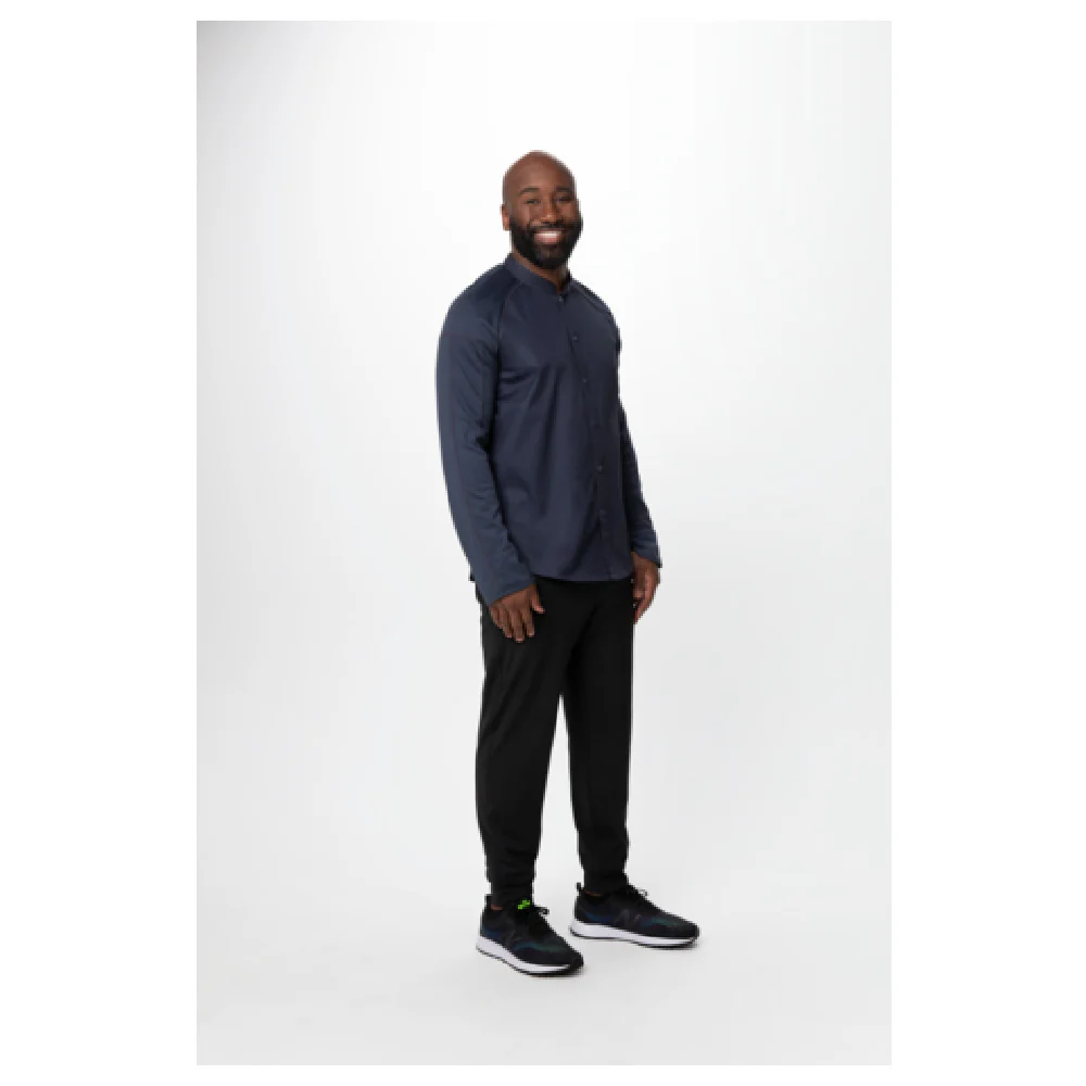 Chef Works CBS01-GRY-S 37 Inch Tulum Chef Coat Raglan Long Sleeve with Pocket Grey