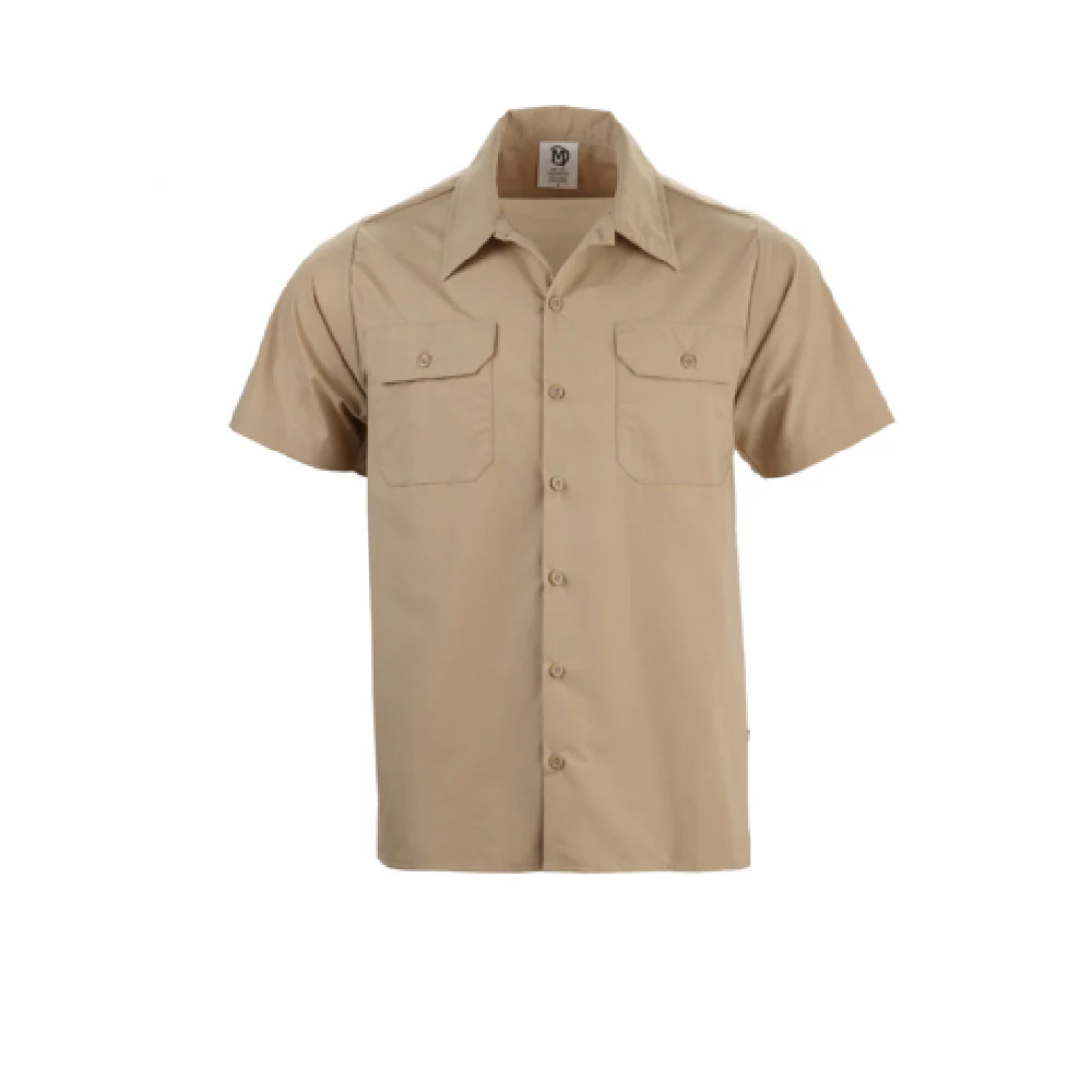 Mercer Culinary M60250KH1X 1X Unisex Cook's Shirt with Traditional Buttons Khaki Mercer Culinary M60250KH1X 1X Unisex Cook's Shirt with Traditional Buttons Khaki