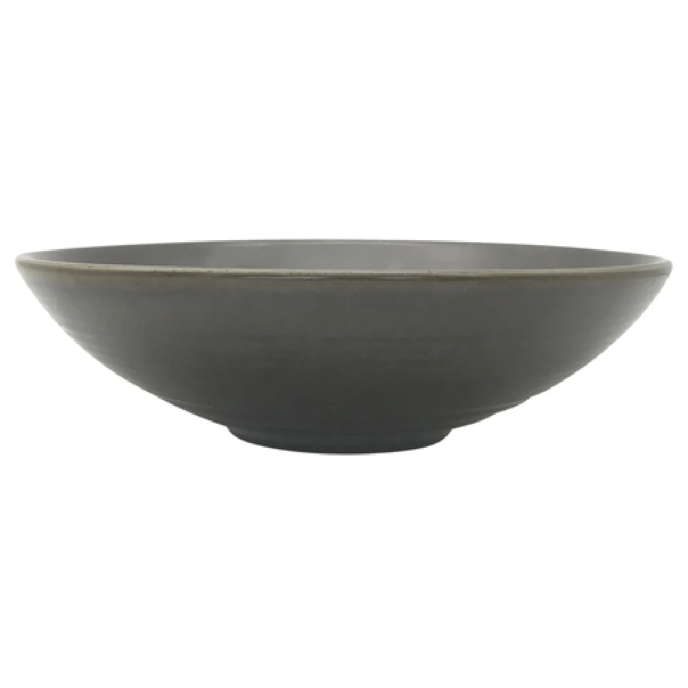 Bon Chef 2200001P 40 Oz. Round Salad Bowl with Upstanding Rim Porcelain Black