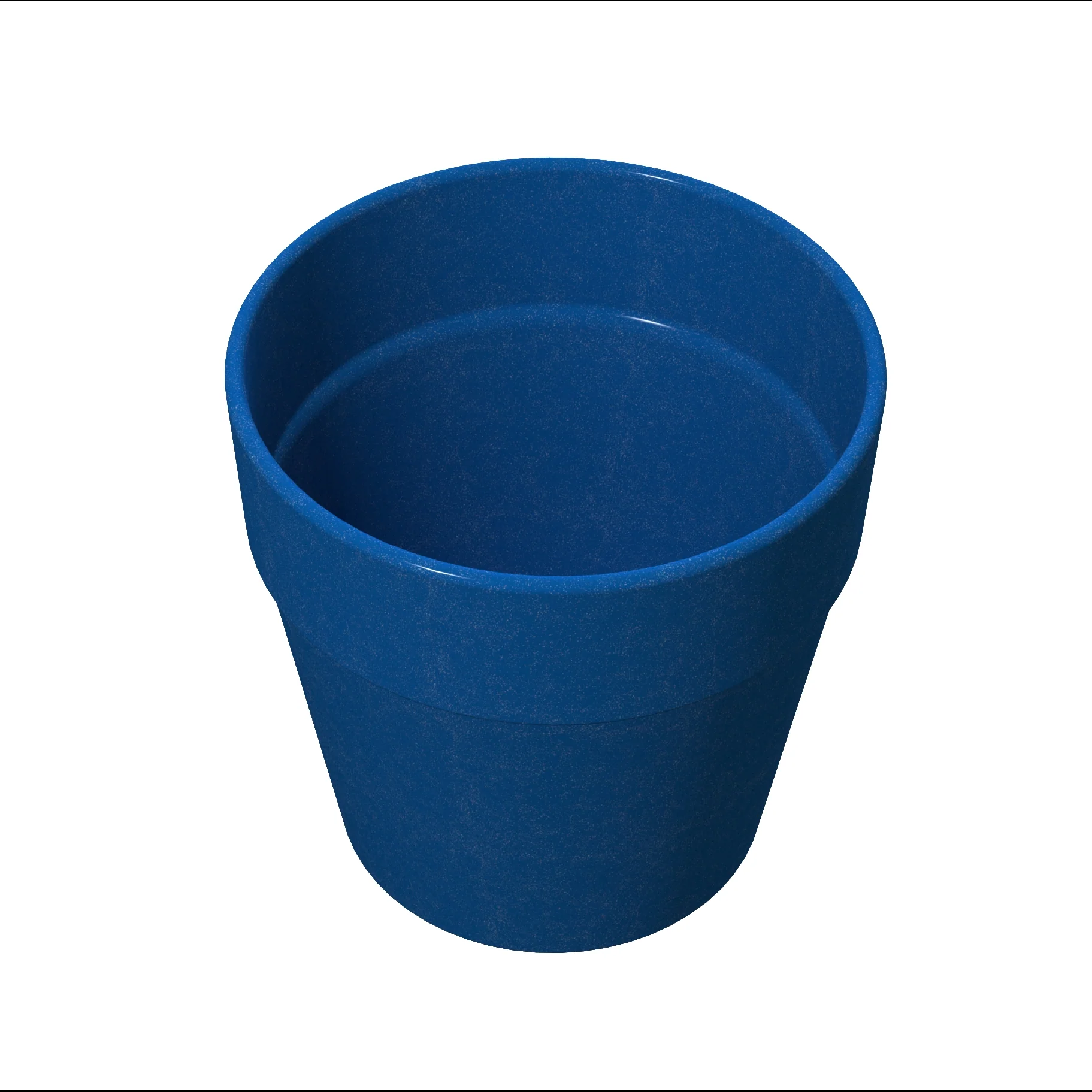 Tablecraft CW1445BS 2 Qt Round Cold Holding Condiment Crock Aluminum Blue Speckle Finish