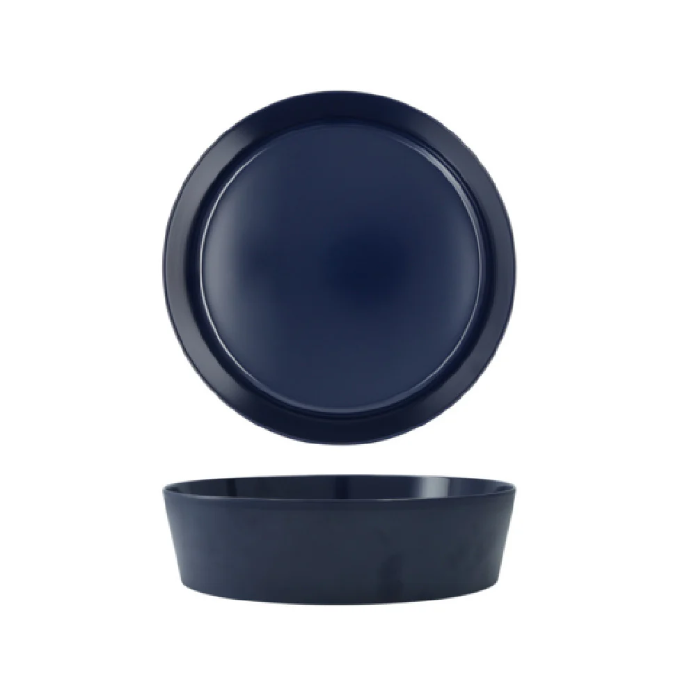 Fortessa MD.PIPER.BL.09 44 Oz Round Bowl Melamine Dishwasher Safe Blazer Blue