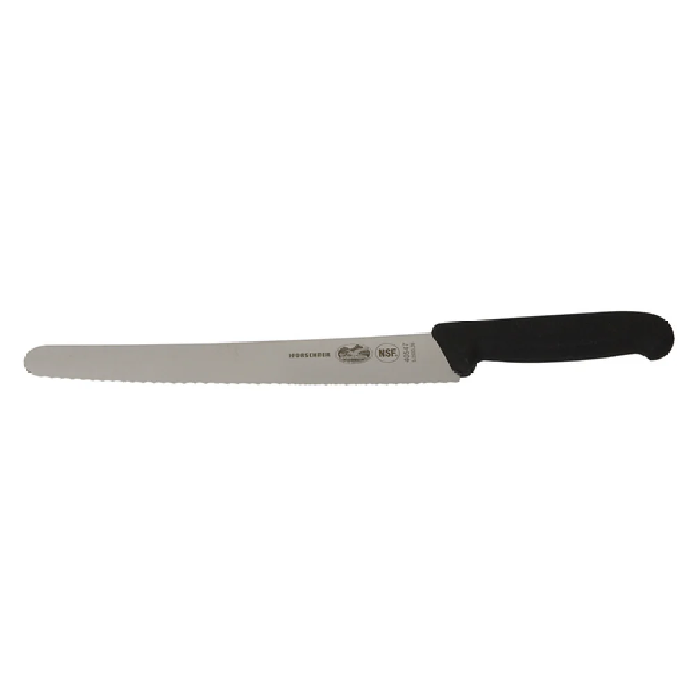 JB Prince V820 14PL 14 Inch Knife Black Plastic Handle Stamped High Carbon Stainless Steel JB Prince V820 14PL 14 Inch Knife Black Plastic Handle Stamped High Carbon Stainless Steel