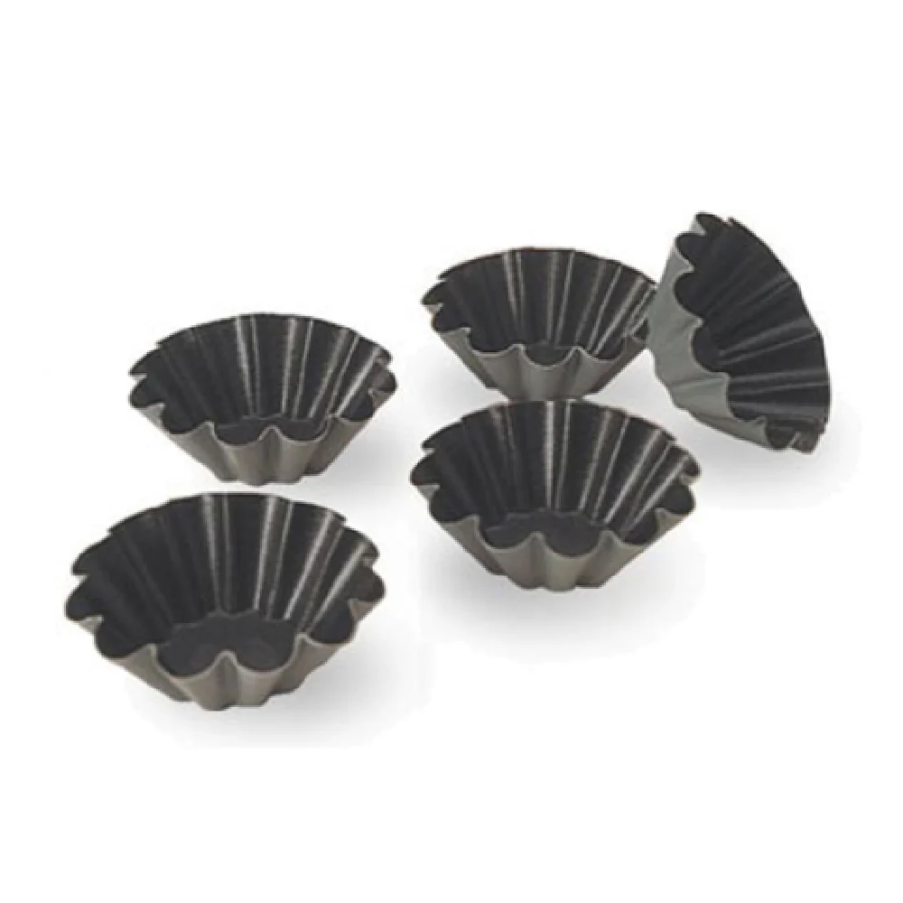 Matfer 330623 2-3/4 Inch Brioche Mold Non-Stick Steel 12 Flutes - Pack of 25 Matfer 330623 2-3/4 Inch Brioche Mold Non-Stick Steel 12 Flutes - Pack of 25
