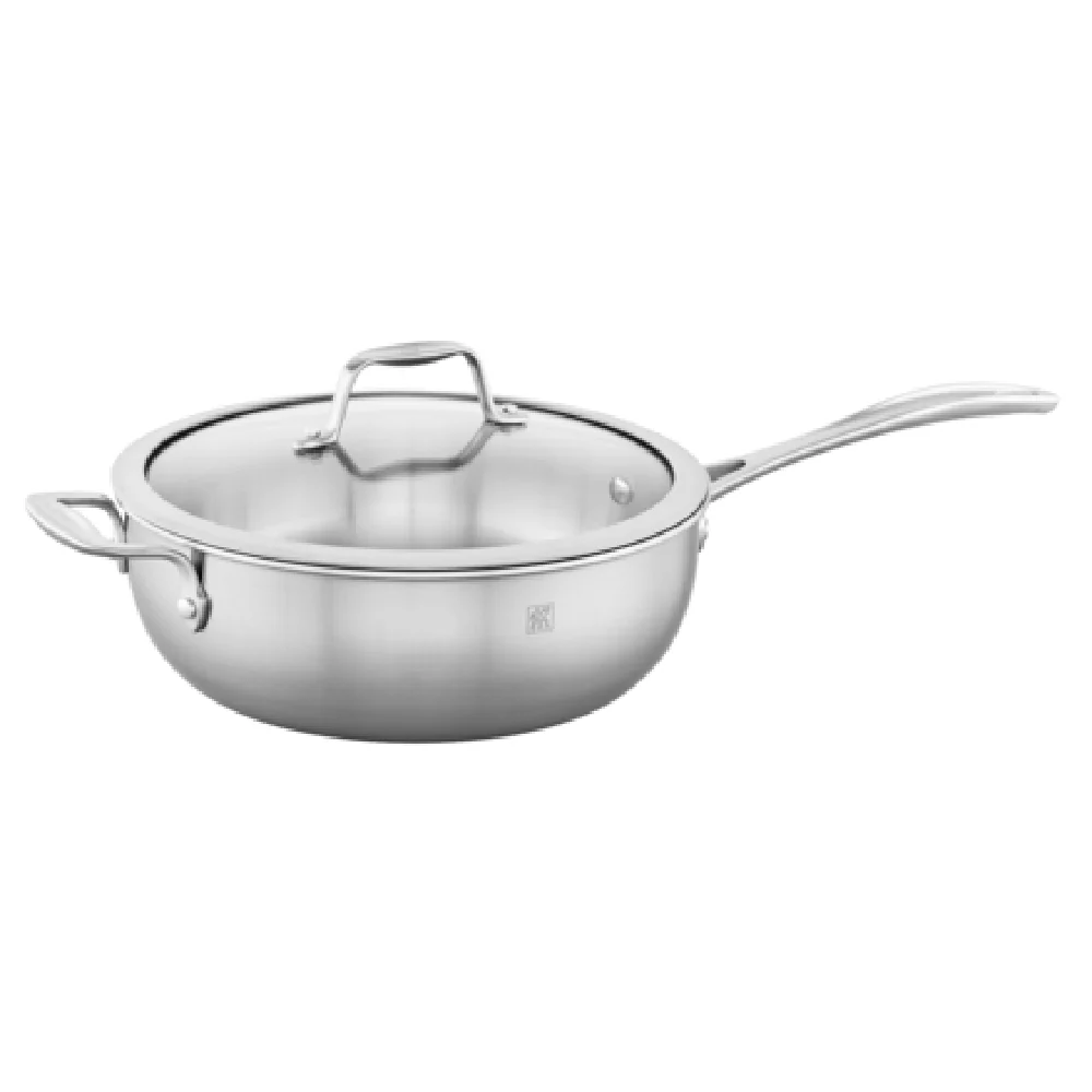 Zwilling 64091-260 4.6 Qt Saute Pan with Tempered Glass Lid Stainless Steel