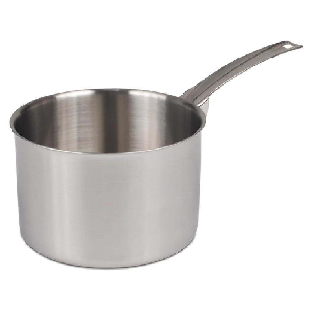 JB Prince S412 16 2-1/8 Quart Piazza Saucepan Induction Ready Straight Sides Stainless Steel with Pouring Edge