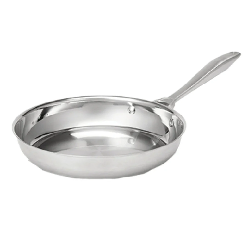Vollrath 47752 10-15/16 Inch Fry Pan with Ergonomic Handle Stainless Steel and Aluminum Clad