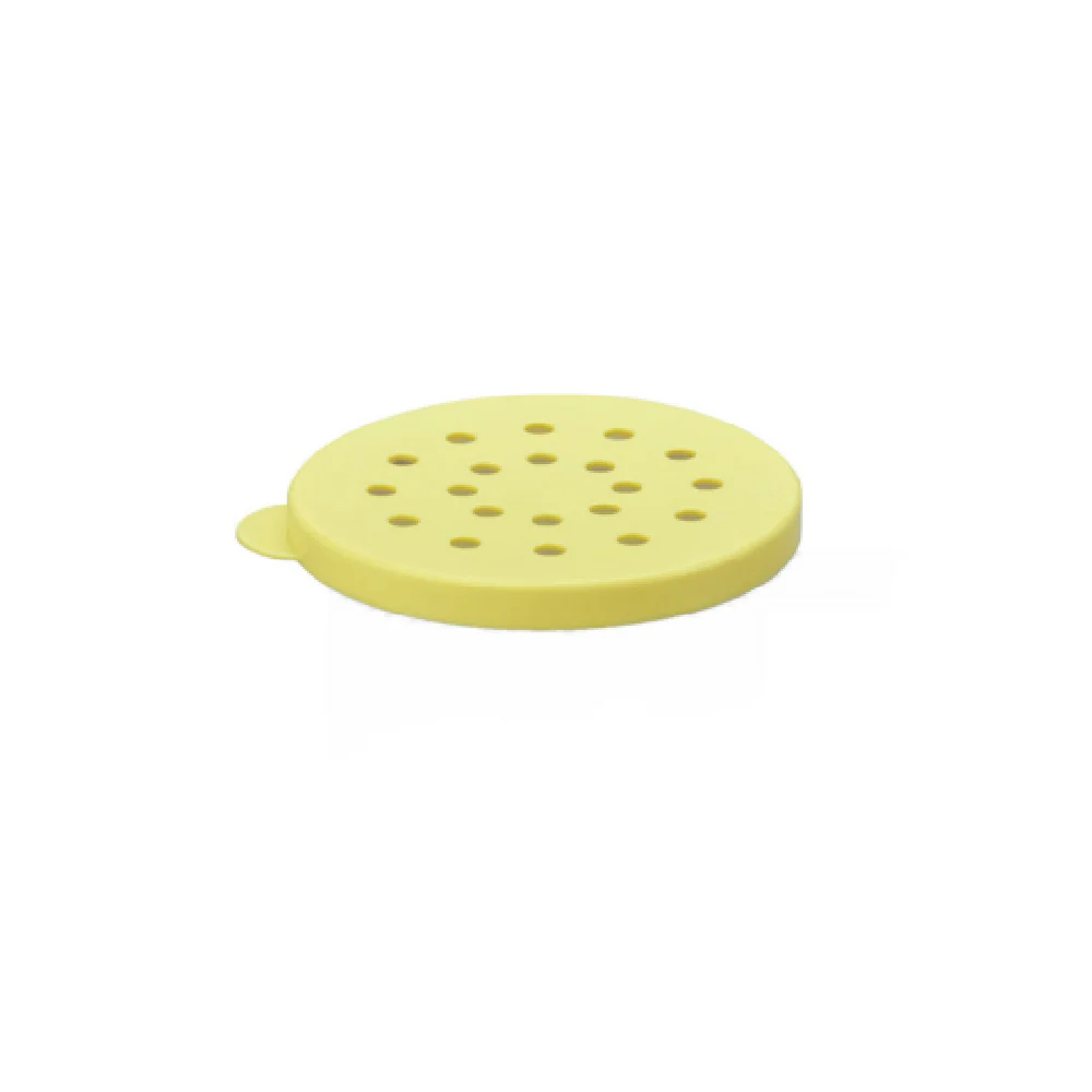 CAC China PDRG-LY-40 3.12 Inch Poly Lid for PDRG Series Yellow - 24 Packs