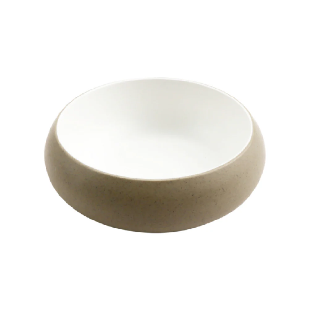 GET Enterprises 31079-TOH/SND 28 Oz Two Tone Square Bowl with Touch of Honey Finish