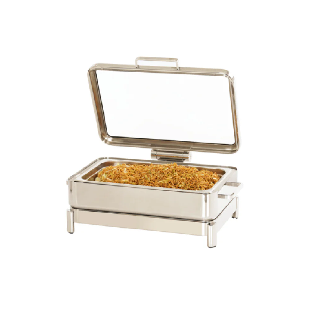 Cal-Mil 23718-49 26 Inch Induction Chafer Electric Buffet Service Metal with See-Through Lid
