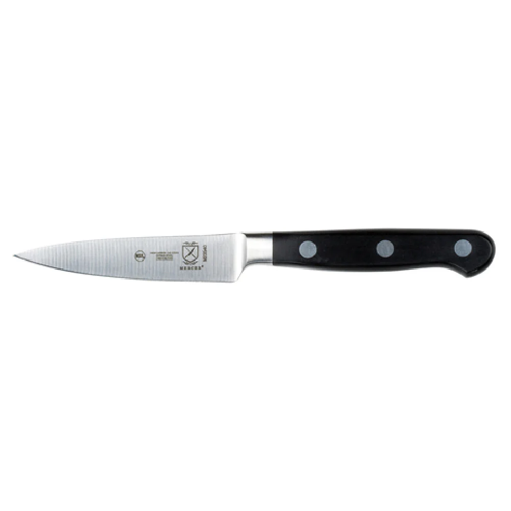 Mercer Culinary M23540 3-1/2 Inch Blade 3-1/2 Inch Handle Paring Knife High Carbon German Steel with Ergonomic Delrin Handle