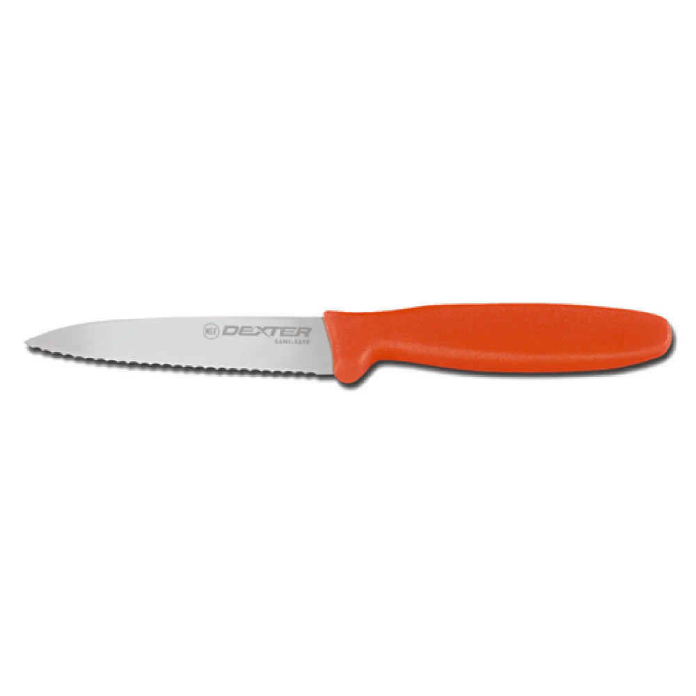 Dexter Russell S105SC-PCP 3-1/2 Inch Blade 3-1/2 Inch Handle Paring Knife High Carbon Steel Non Slip Orange Handle Dexter Russell S105SC-PCP 3-1/2 Inch Blade 3-1/2 Inch Handle Paring Knife High Carbon Steel Non Slip Orange Handle
