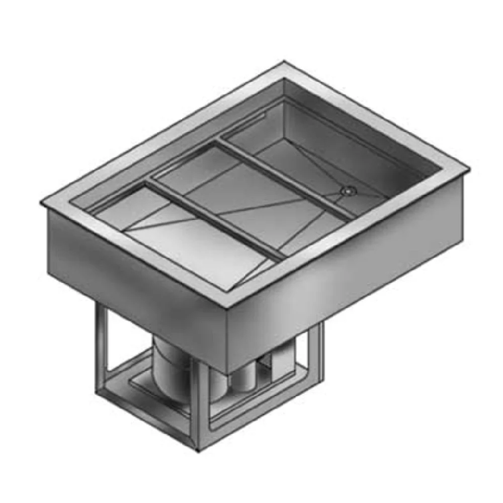 Wells RCP-243 31 to 36 Inch Drop-In Cold Food Well Unit Galvanized Steel